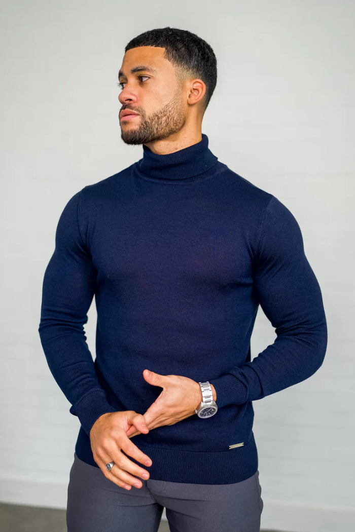 Suéter de punto de merino de cuello alto Forth