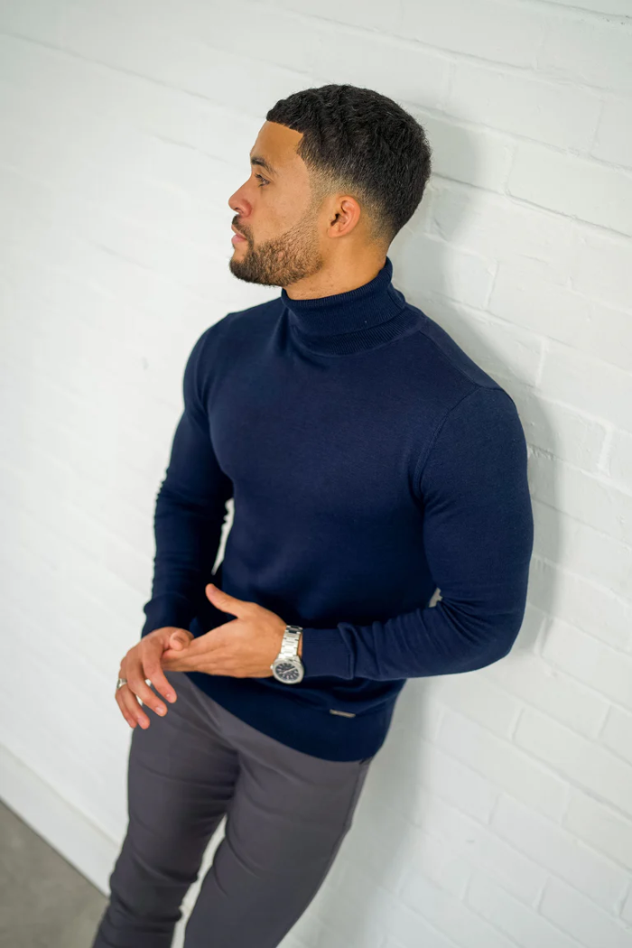 Suéter de punto de merino de cuello alto Forth