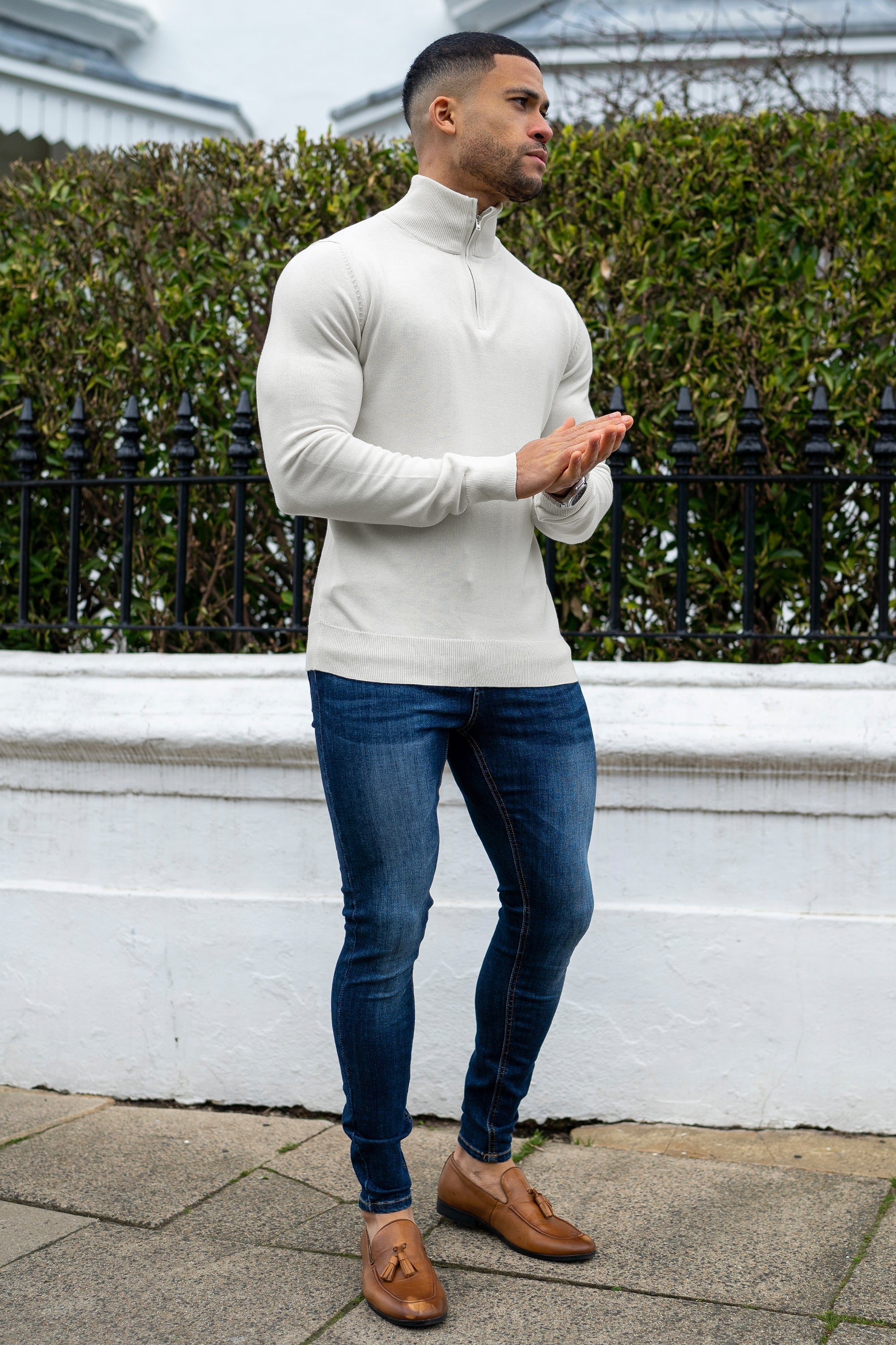 Suéter de punto de merino de cuello alto Forth