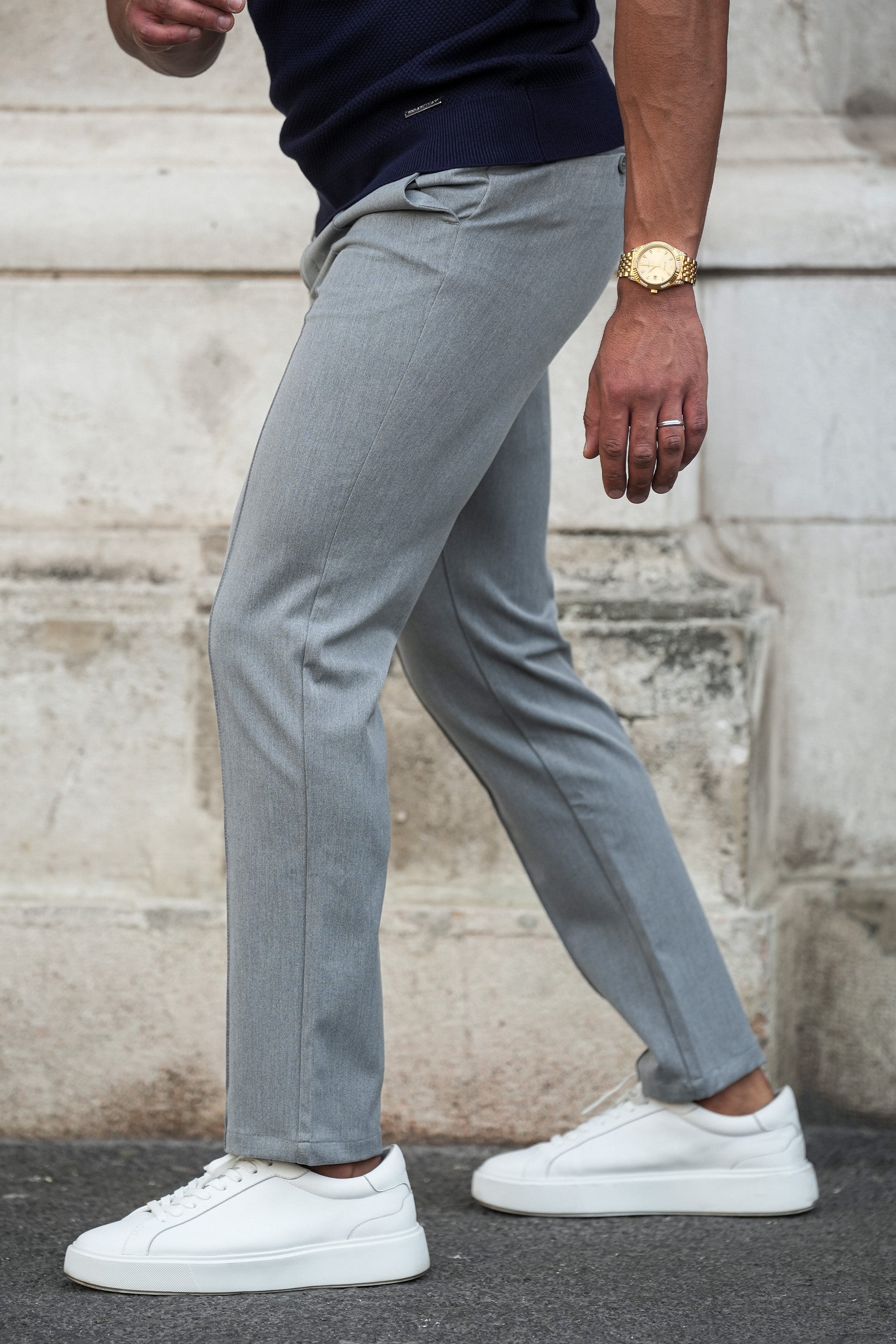 Pantalones capri a medida para hombre Forth en gris