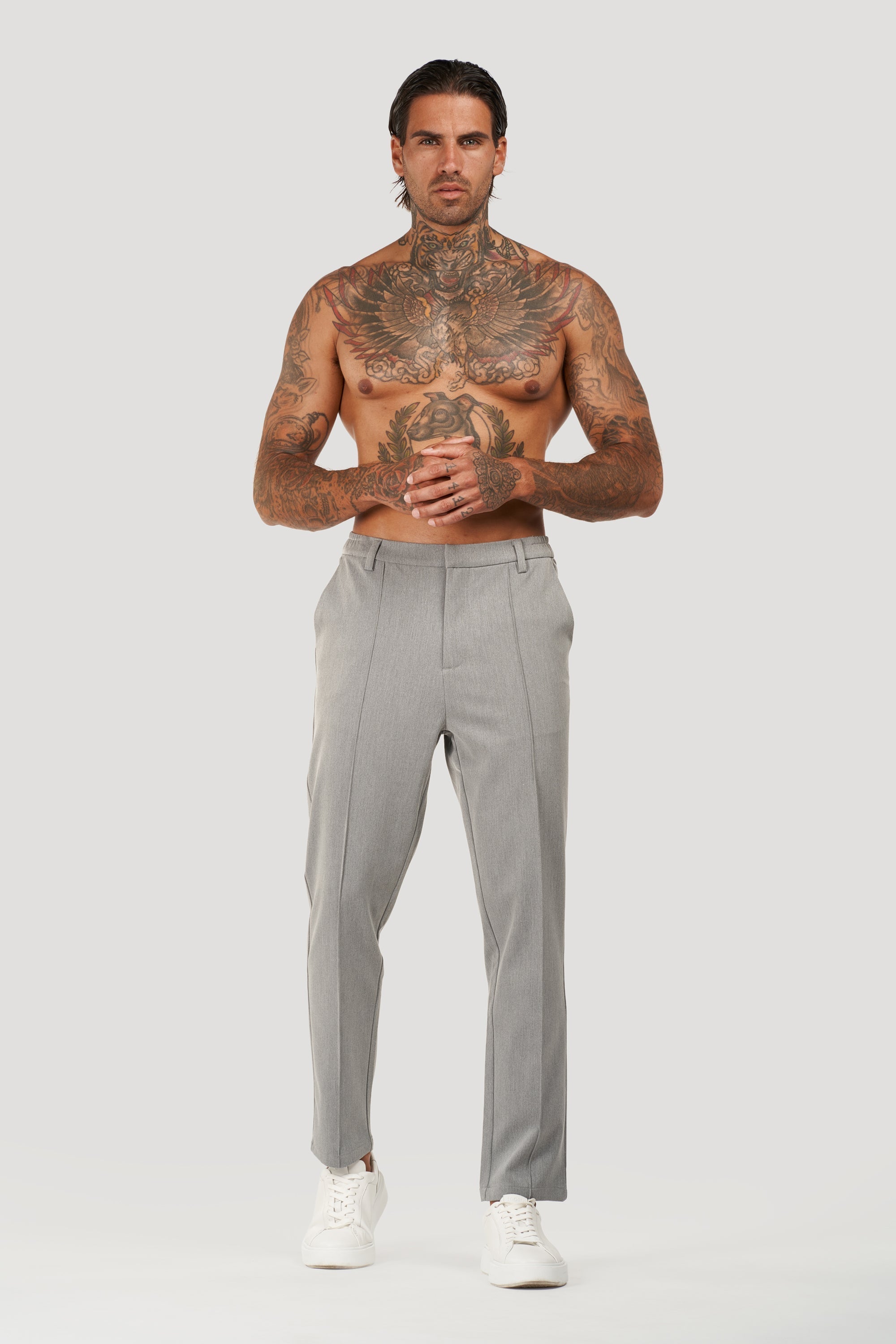 Pantalones capri a medida para hombre Forth en gris