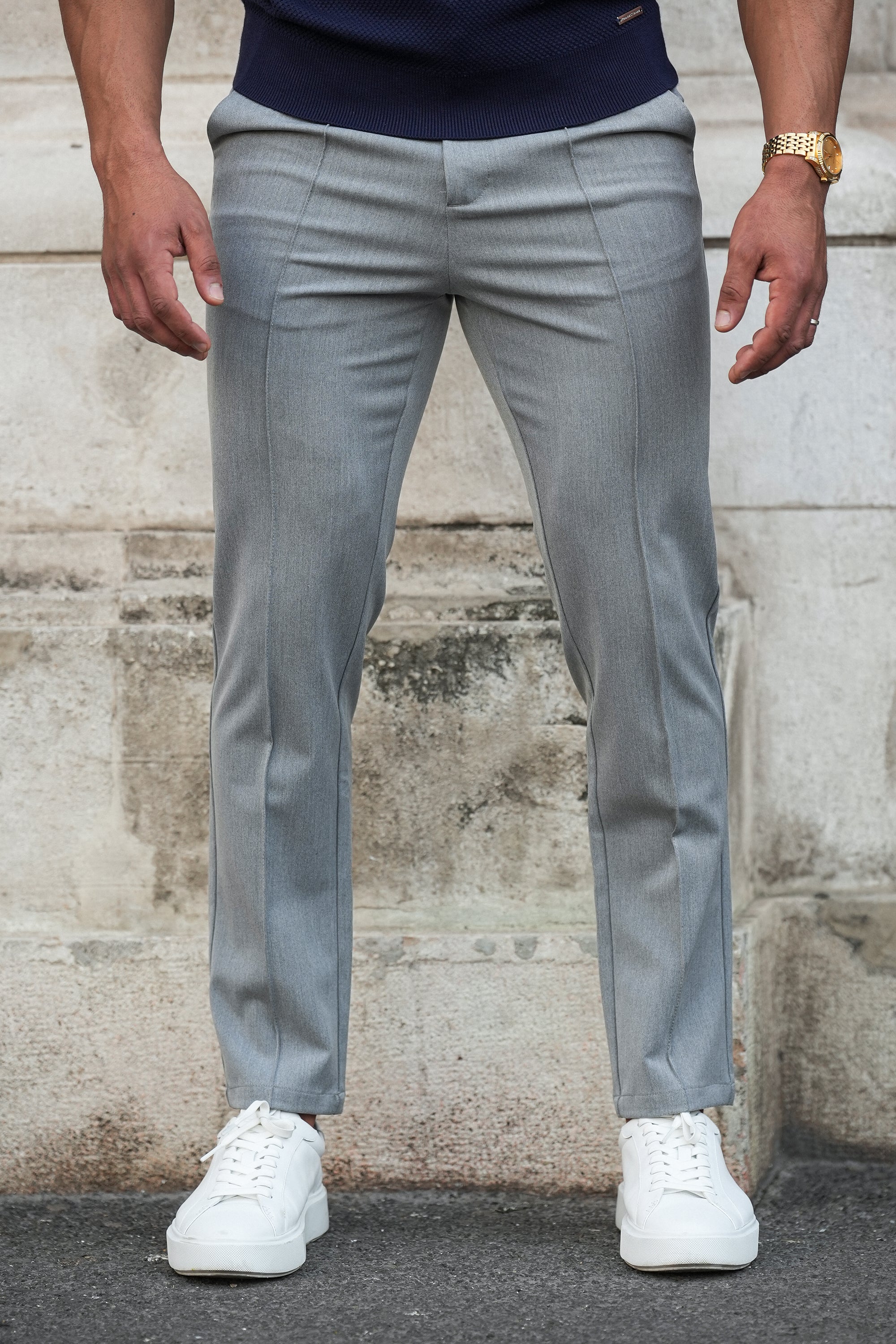 Pantalones capri a medida para hombre Forth en gris