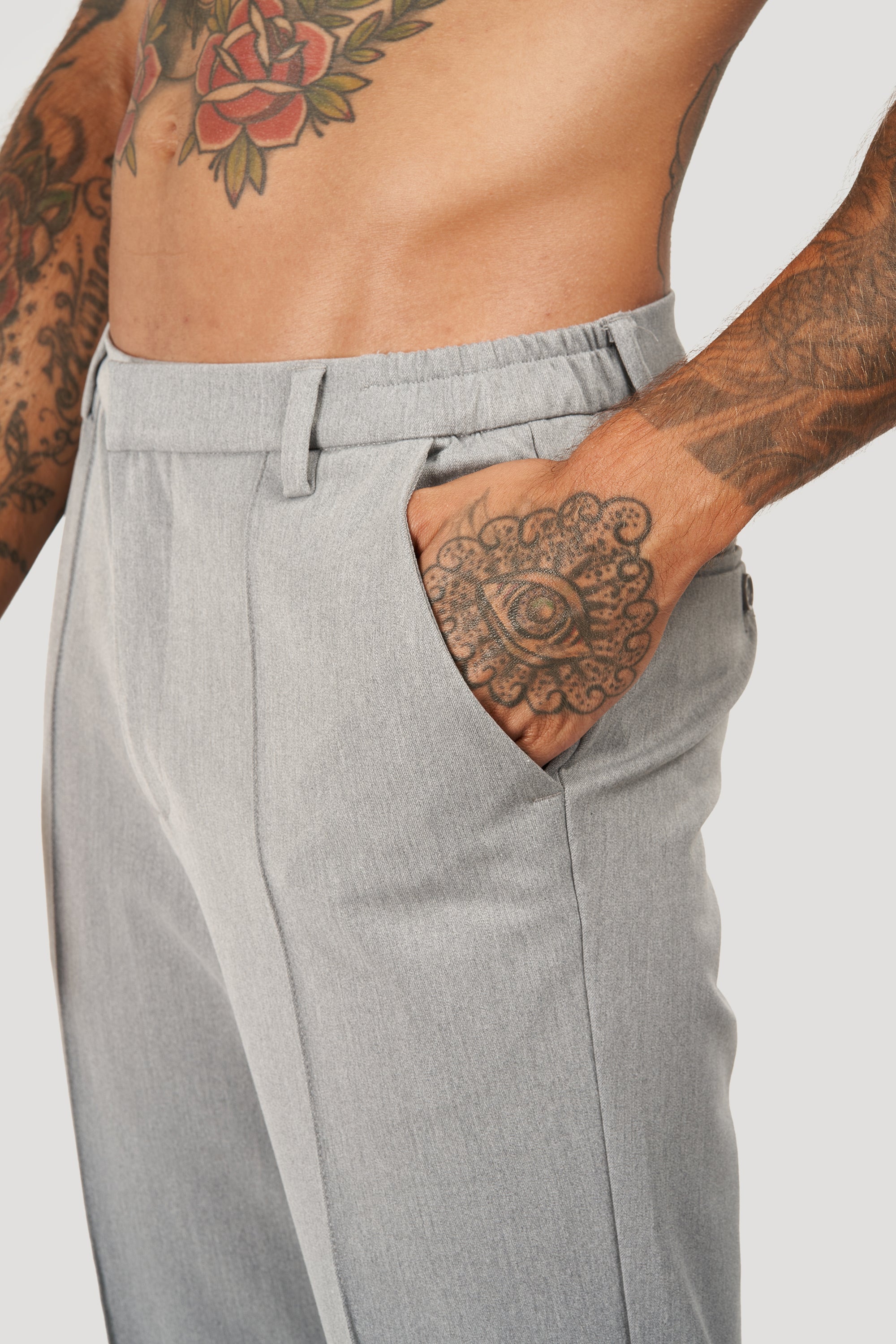 Pantalones capri a medida para hombre Forth en gris