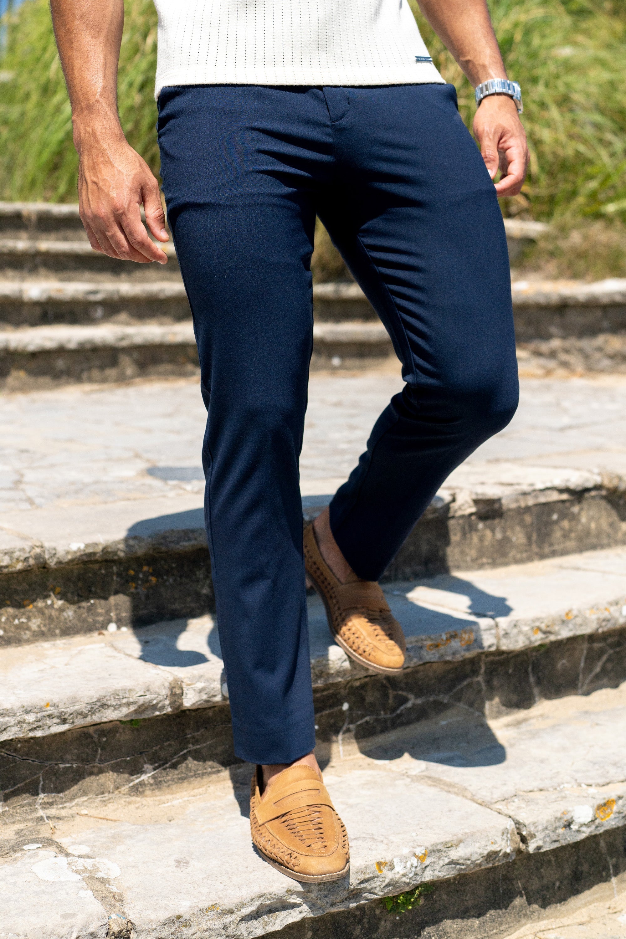 Pantalones de vestir Milano Forth para hombre azul marino
