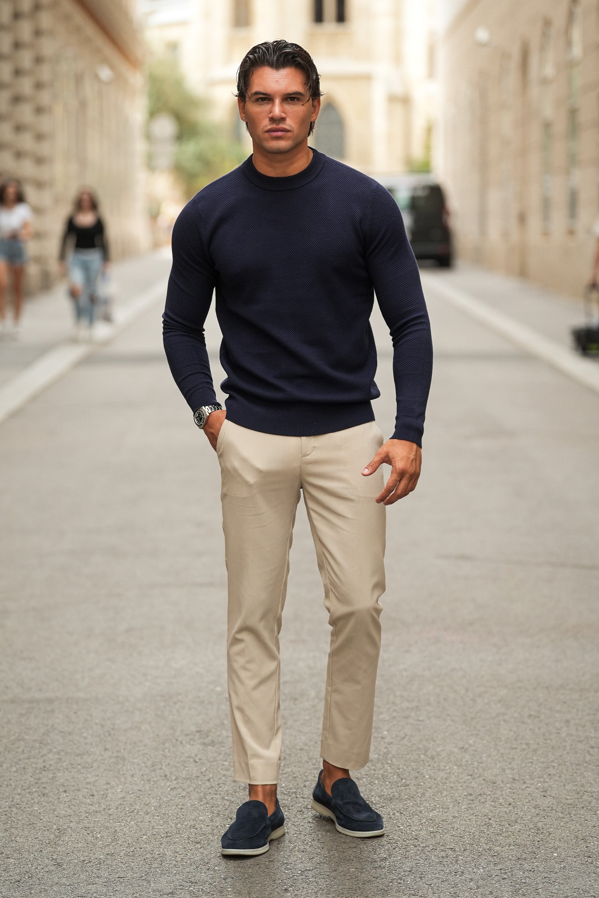 Pantalones de vestir Milano Forth para hombre en beige