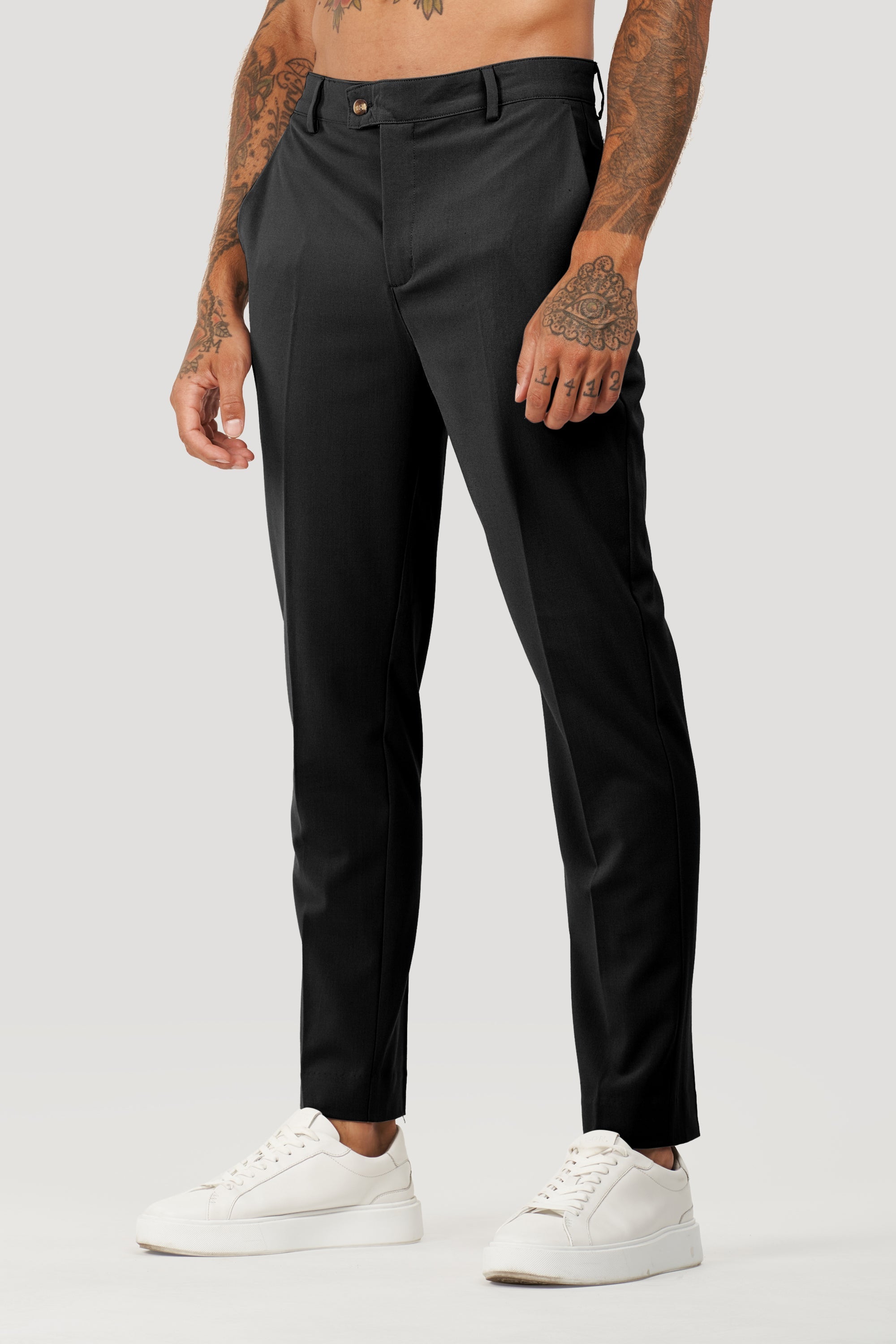 Pantalones de sastre Milano Forth para hombre en negro