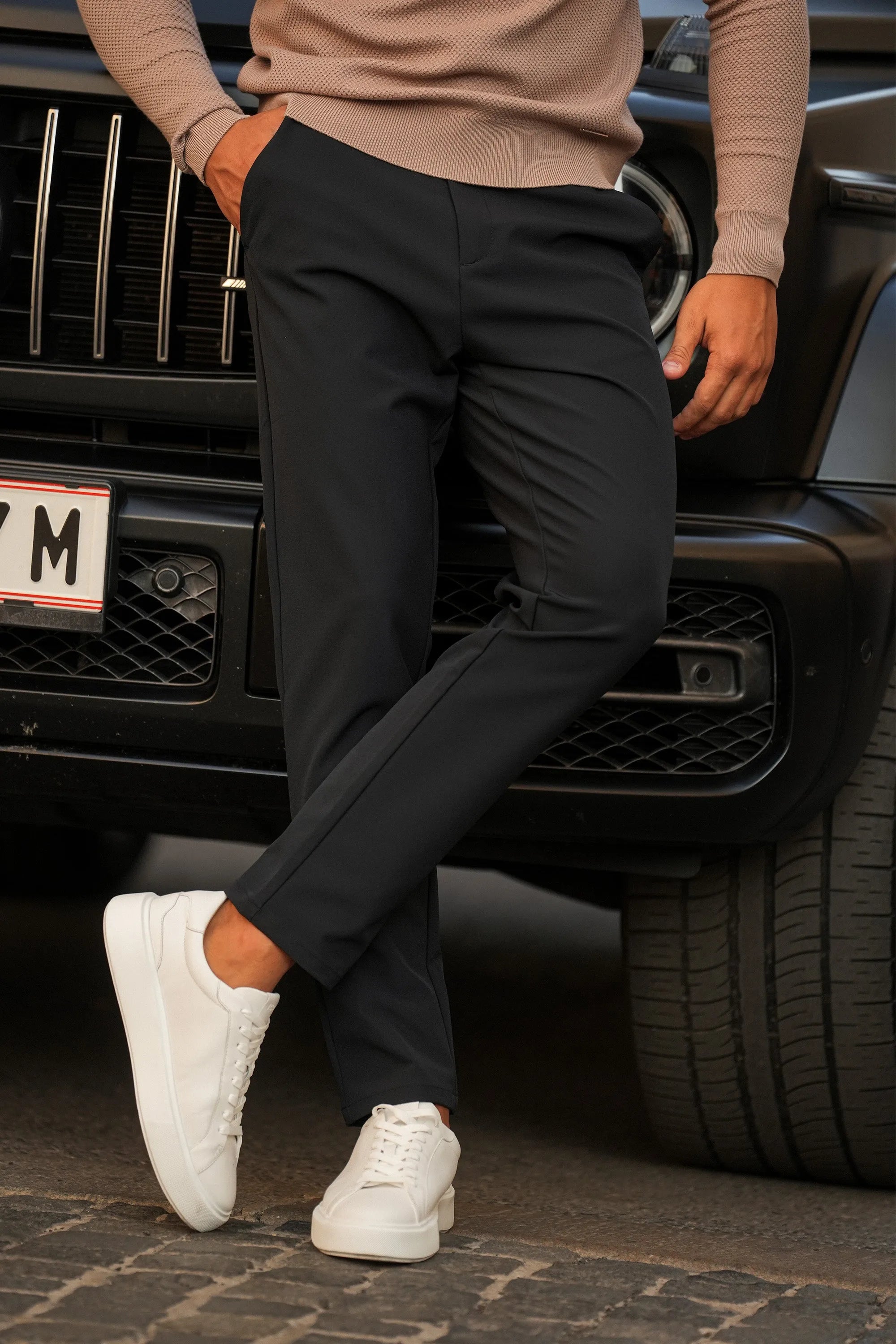 Pantalones de sastrería para hombre Tech Forth Black