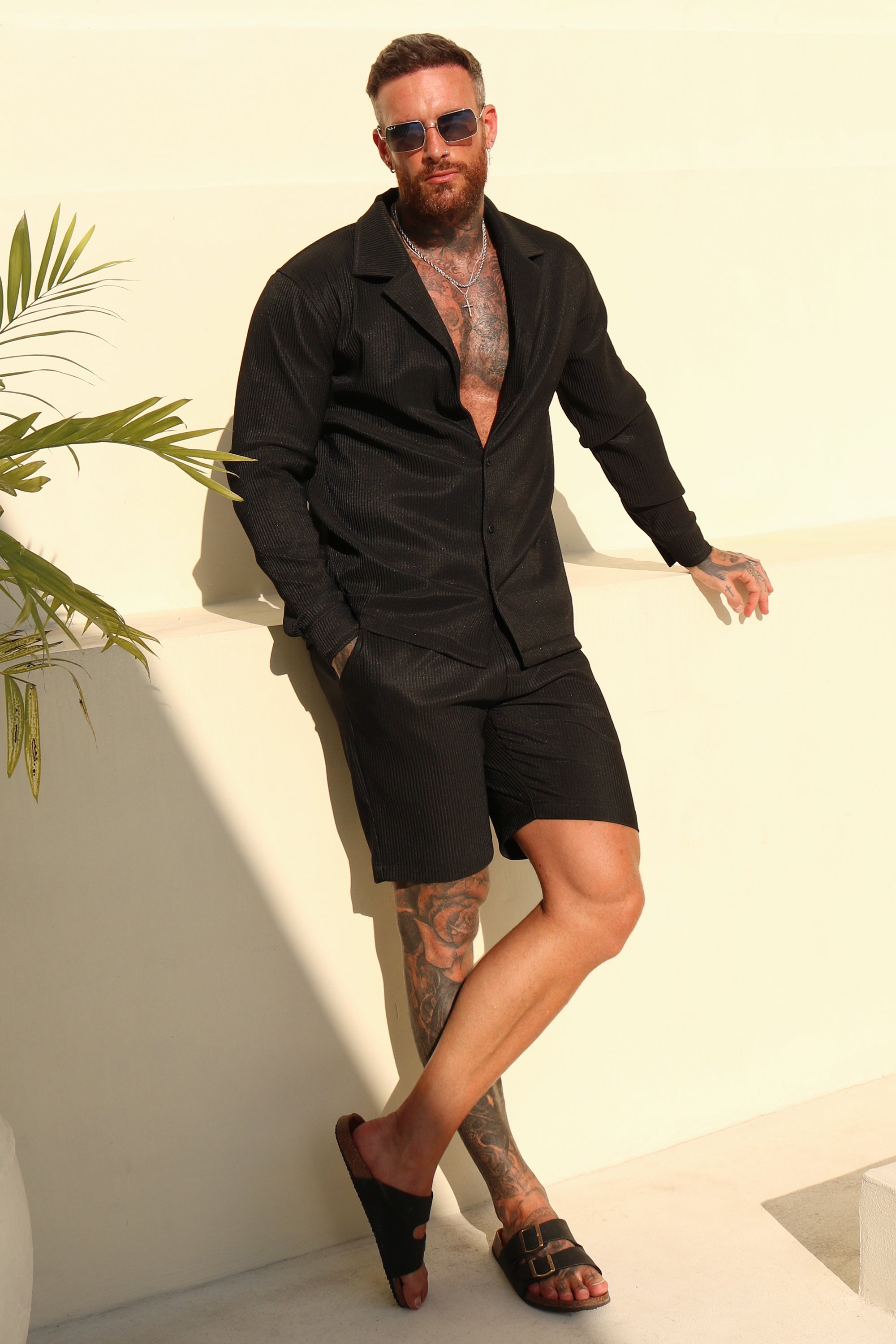 Camisa negra Rossi Forth para hombre