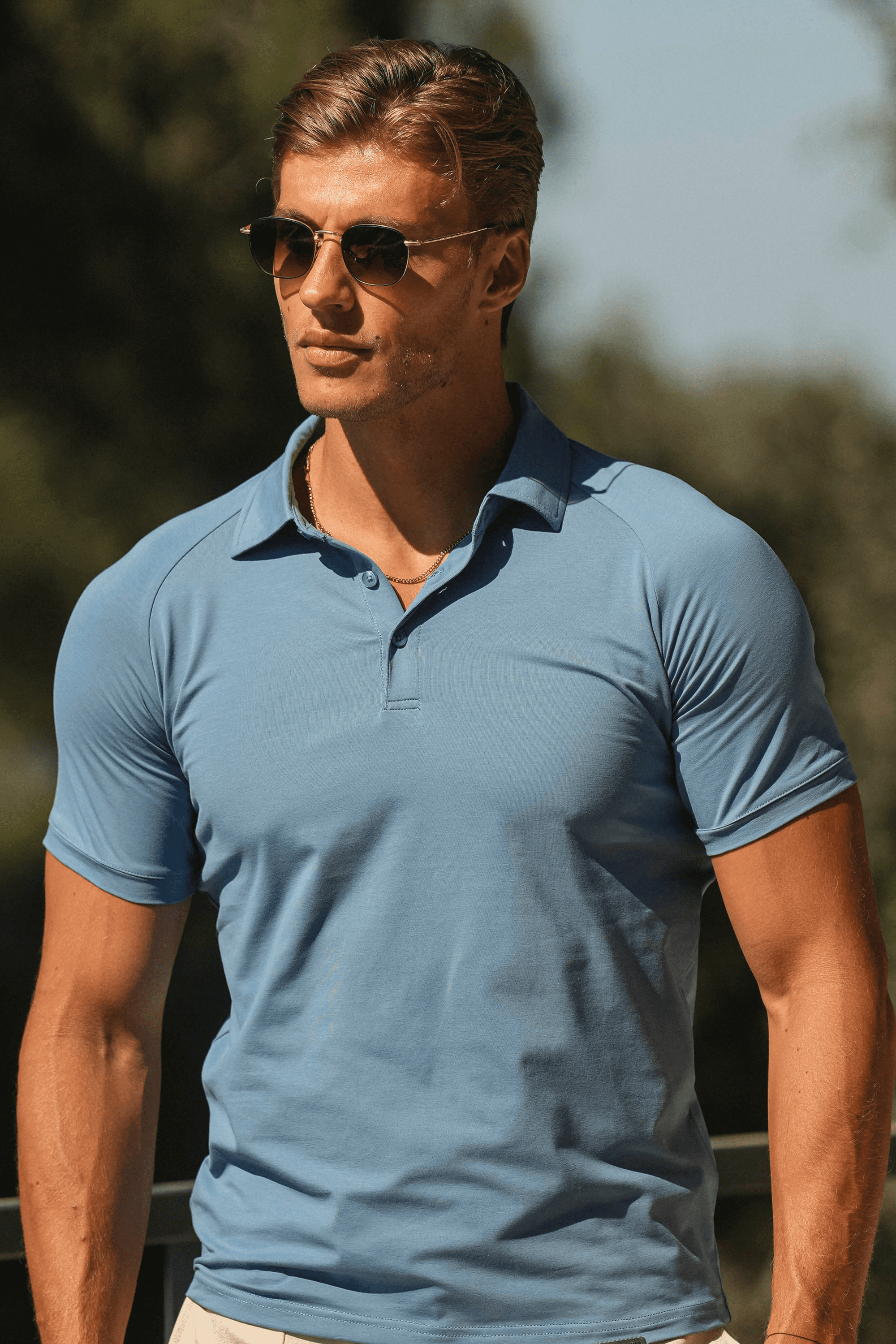 Polo azul Forth Amalfi para hombre