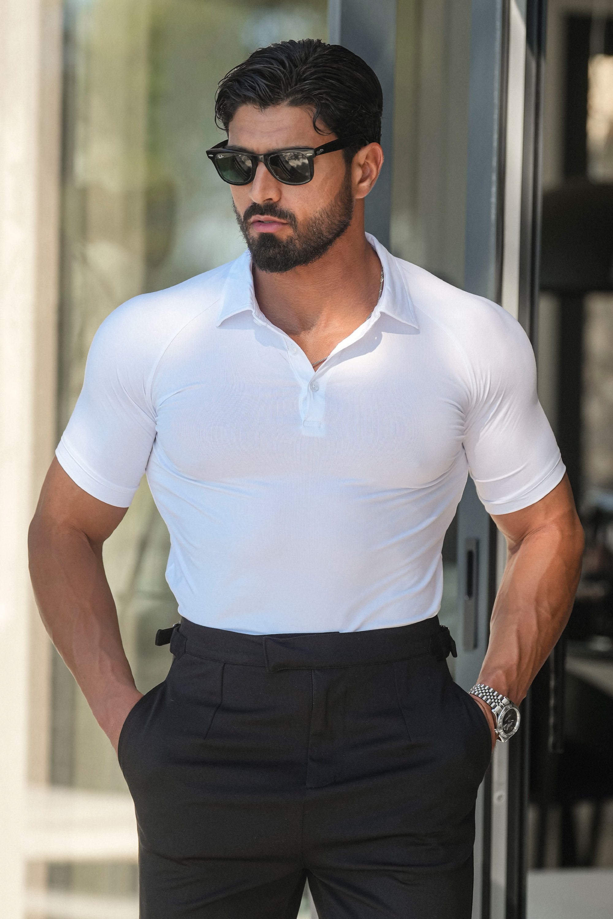 Polo blanco Forth Amalfi para hombre