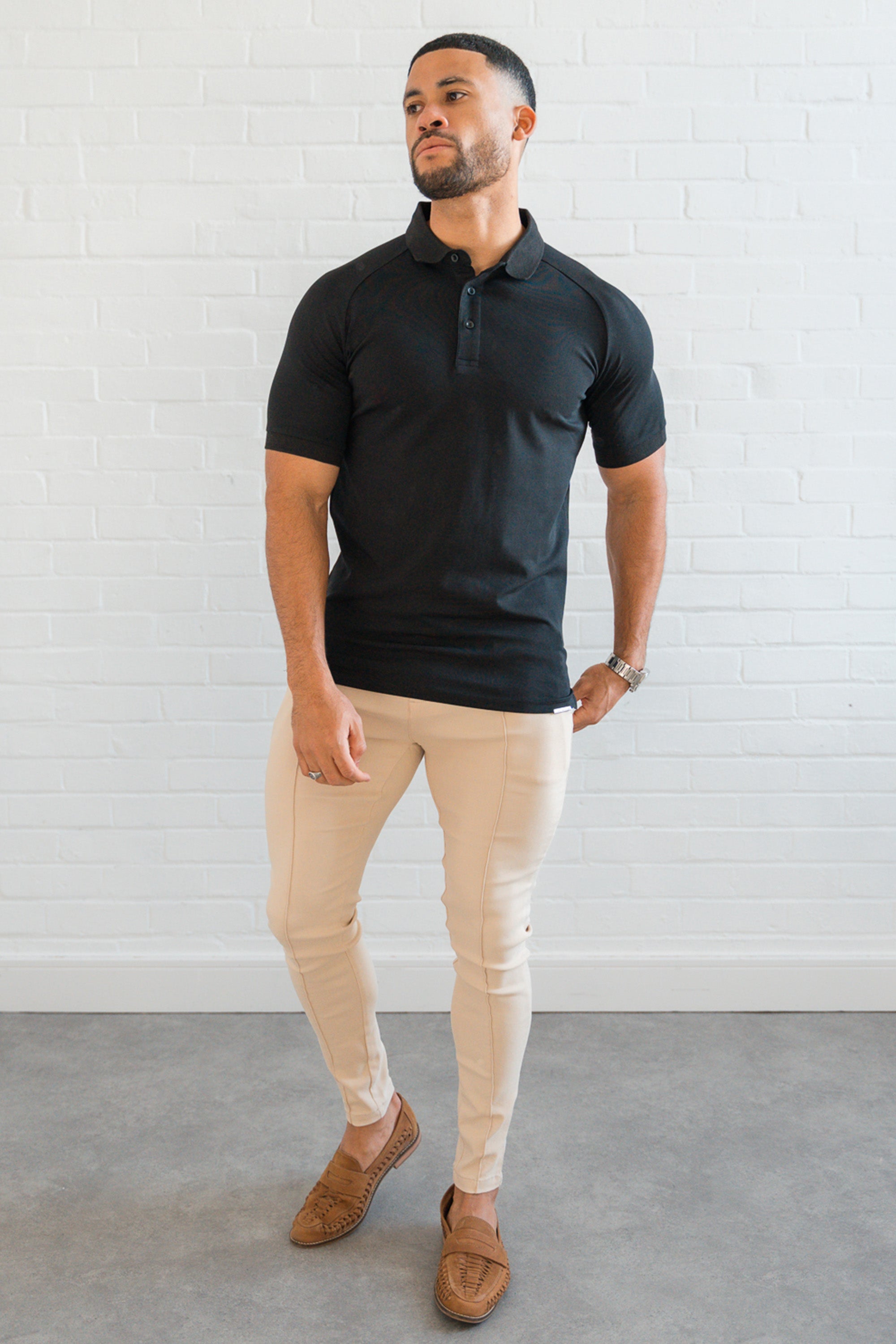Polo negro Forth Amalfi para hombre