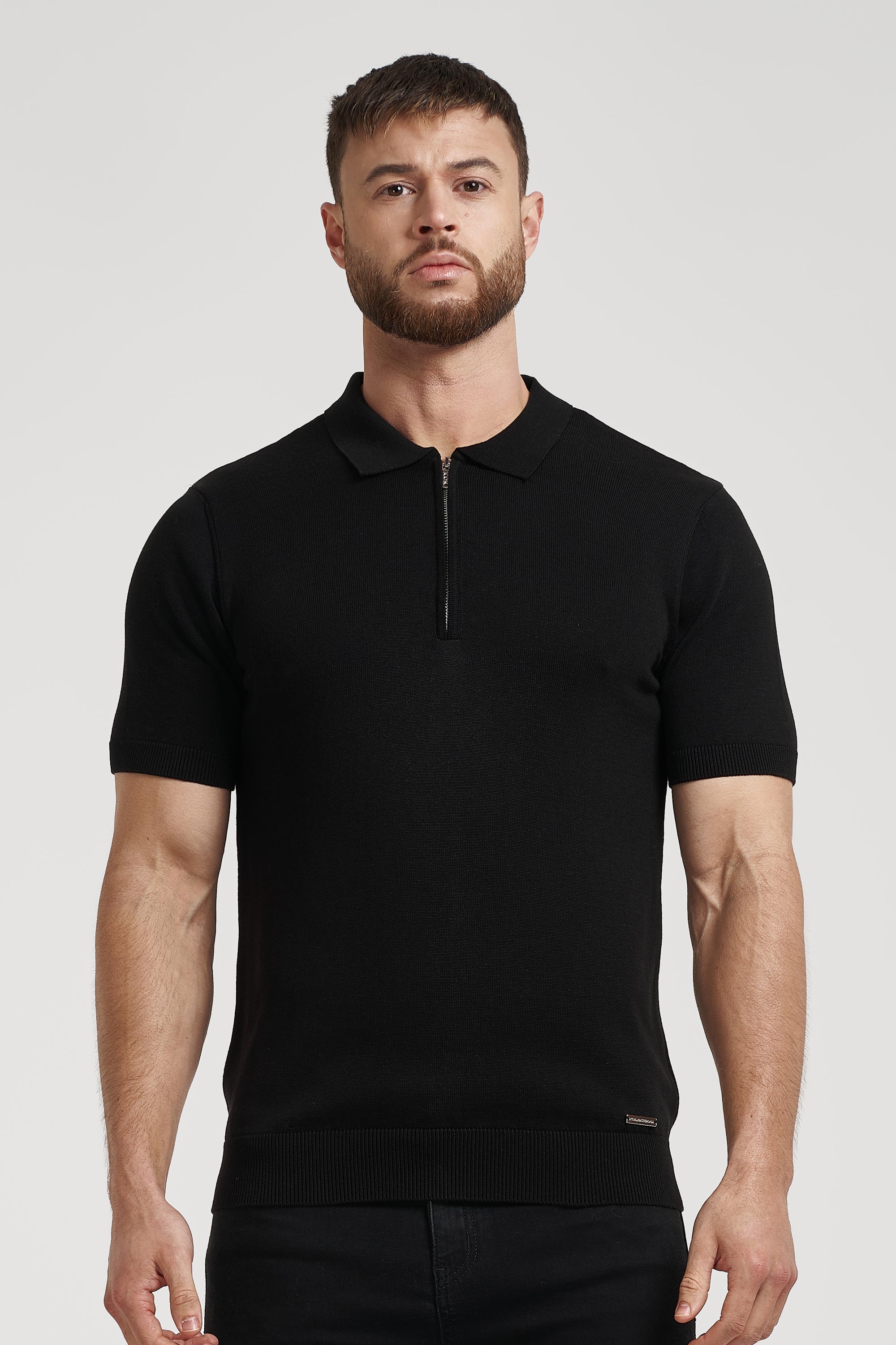 Polo negro Forth para hombre