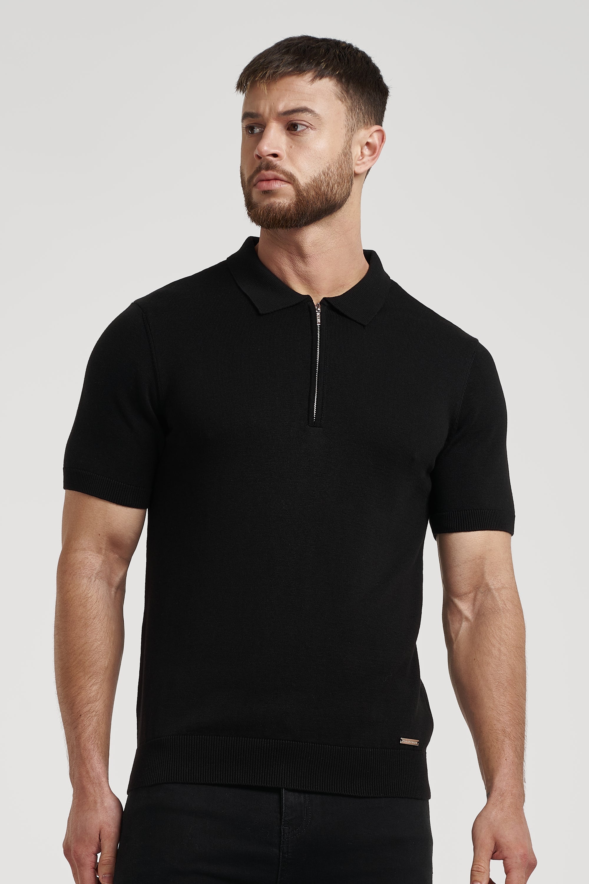 Polo negro Forth para hombre