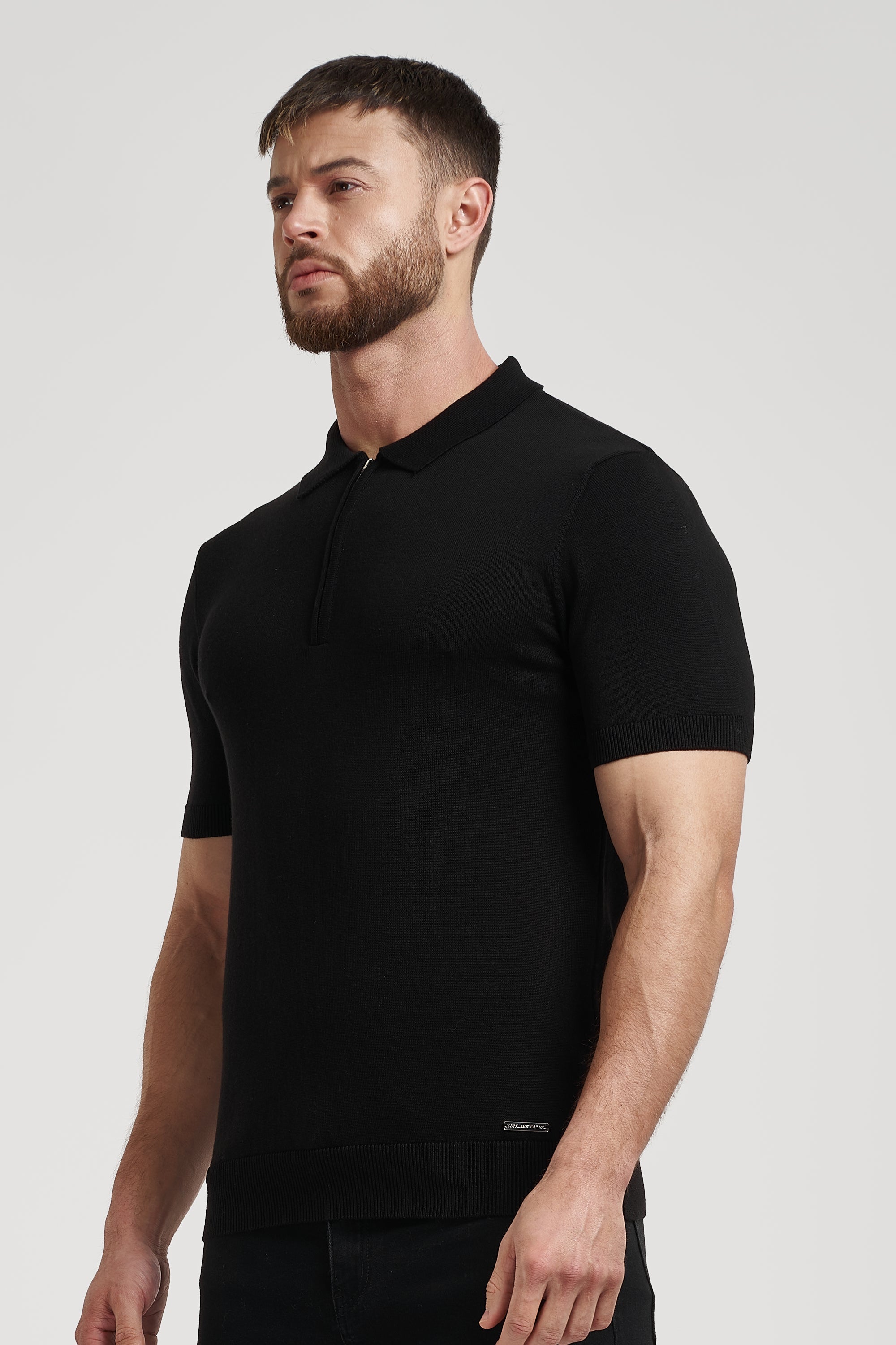 Polo negro Forth para hombre