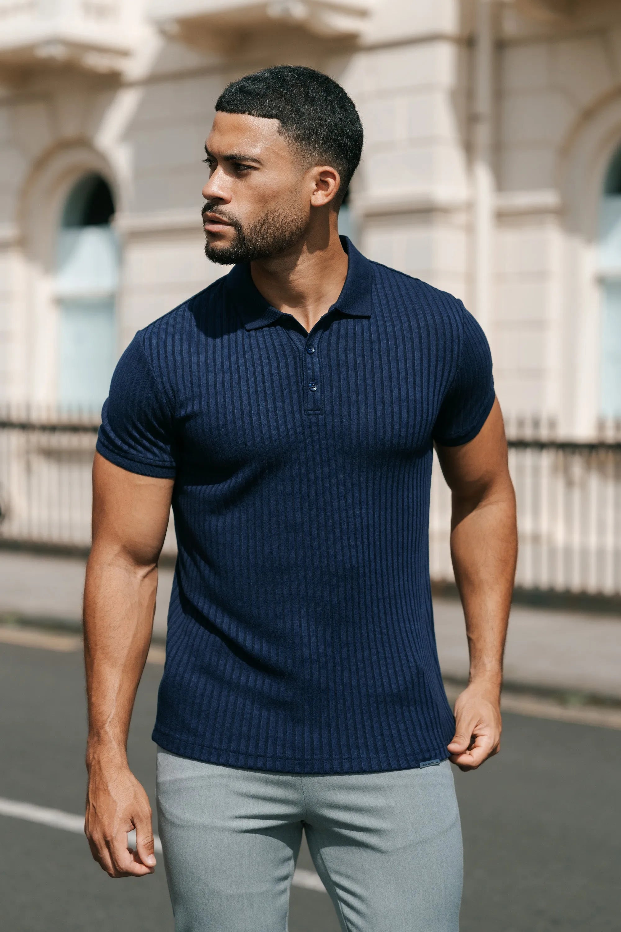 Polo Milano Forth para hombre azul marino