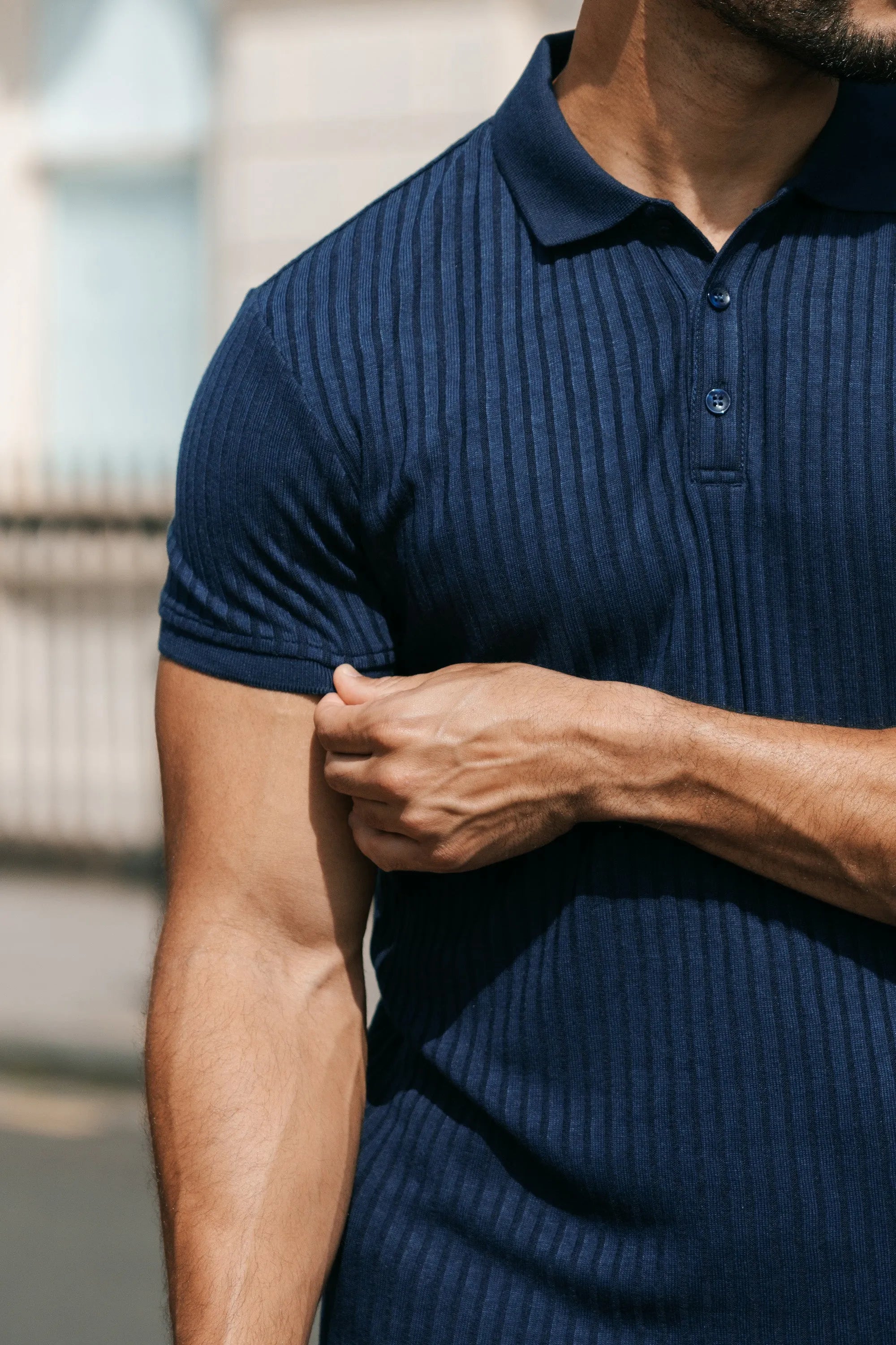 Polo Milano Forth para hombre azul marino