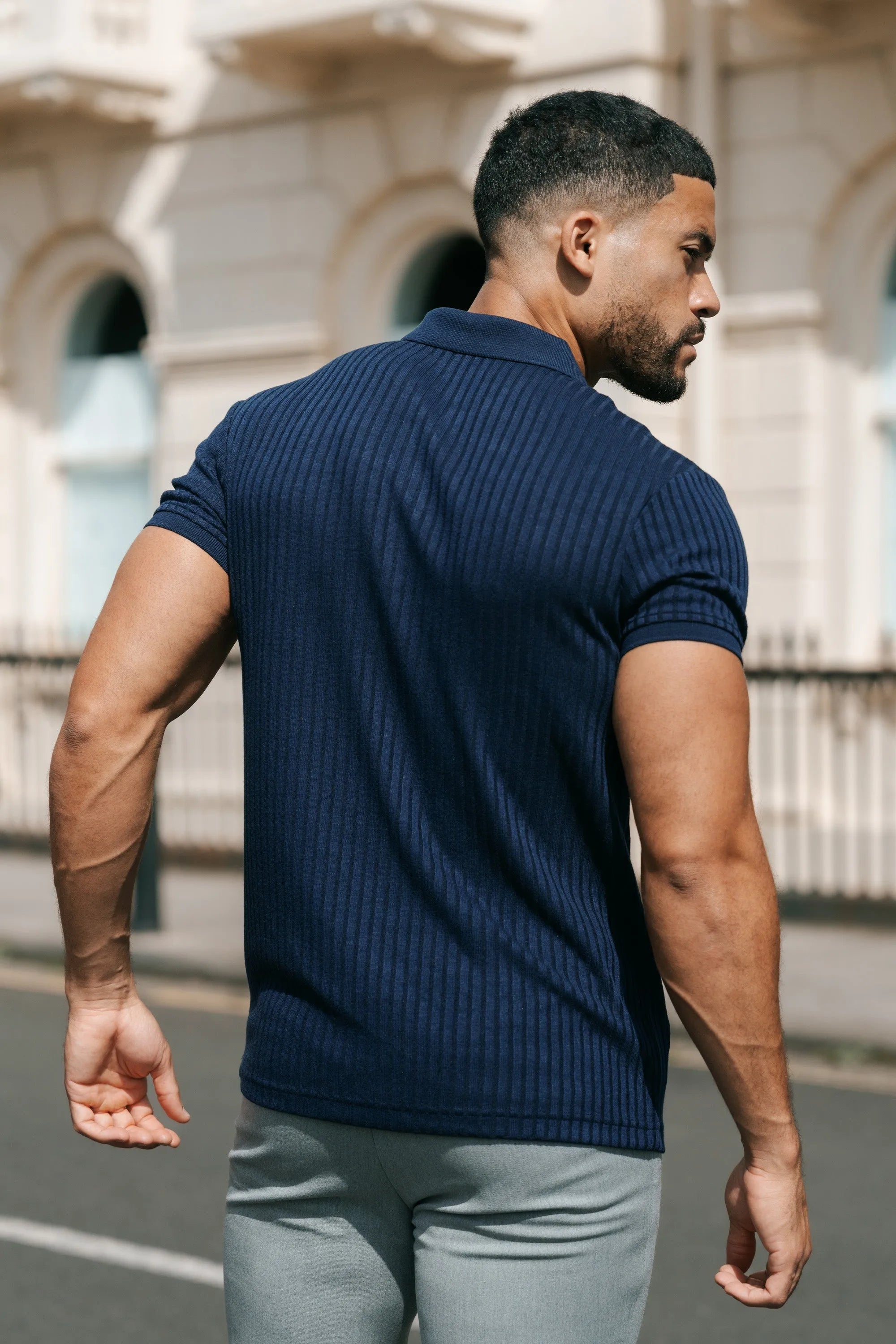 Polo Milano Forth para hombre azul marino