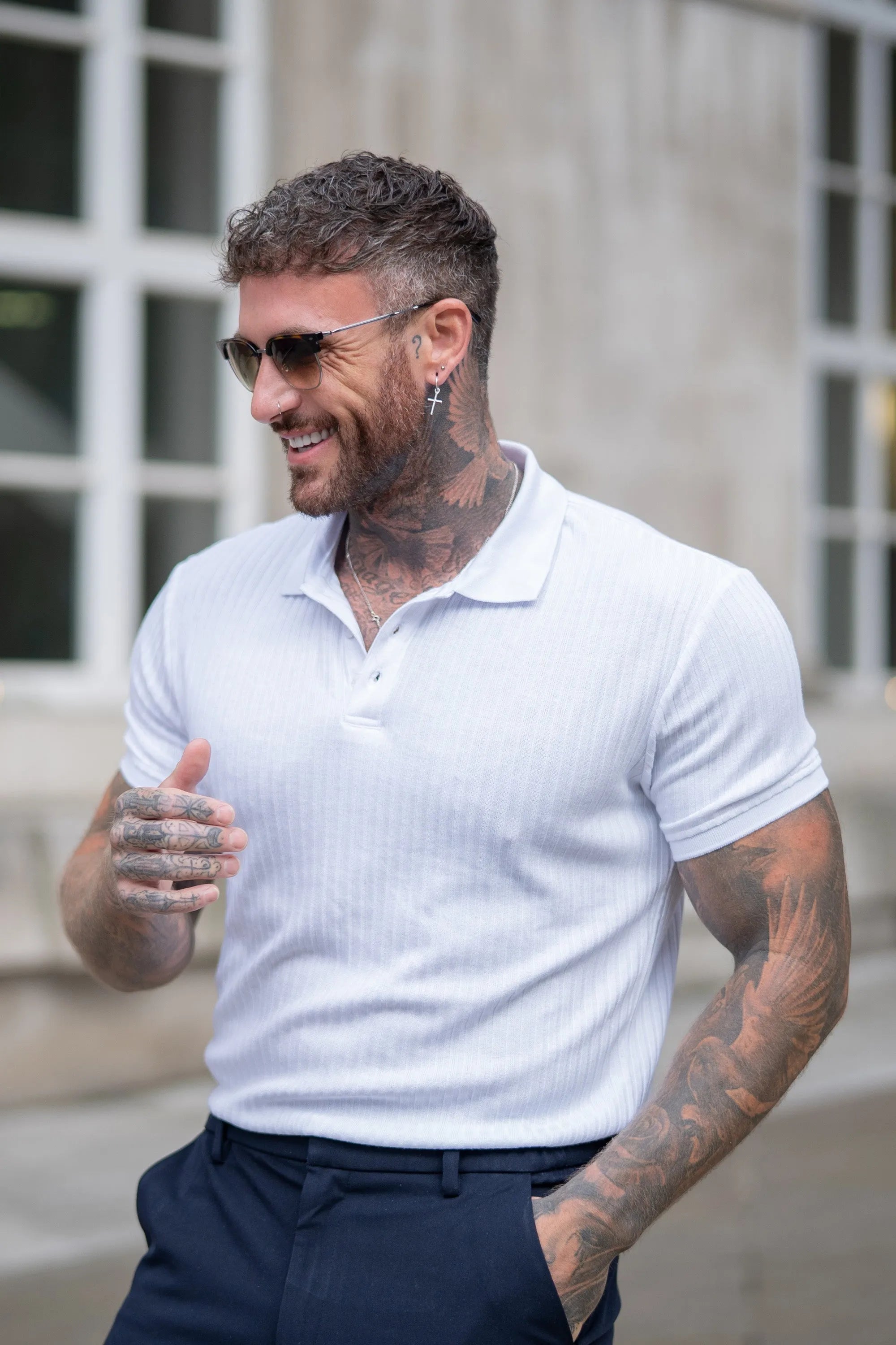 Polo Milano Forth para hombre blanco