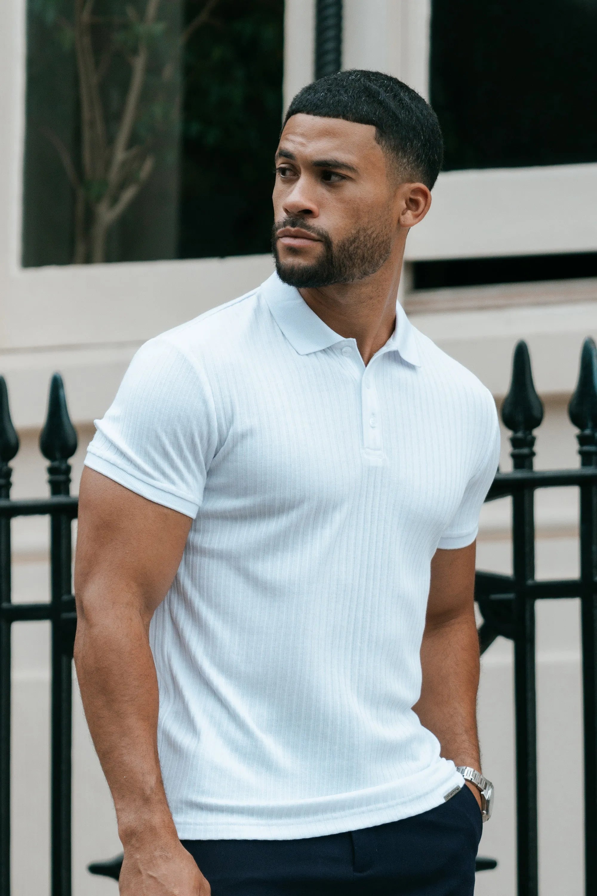 Polo Milano Forth para hombre blanco