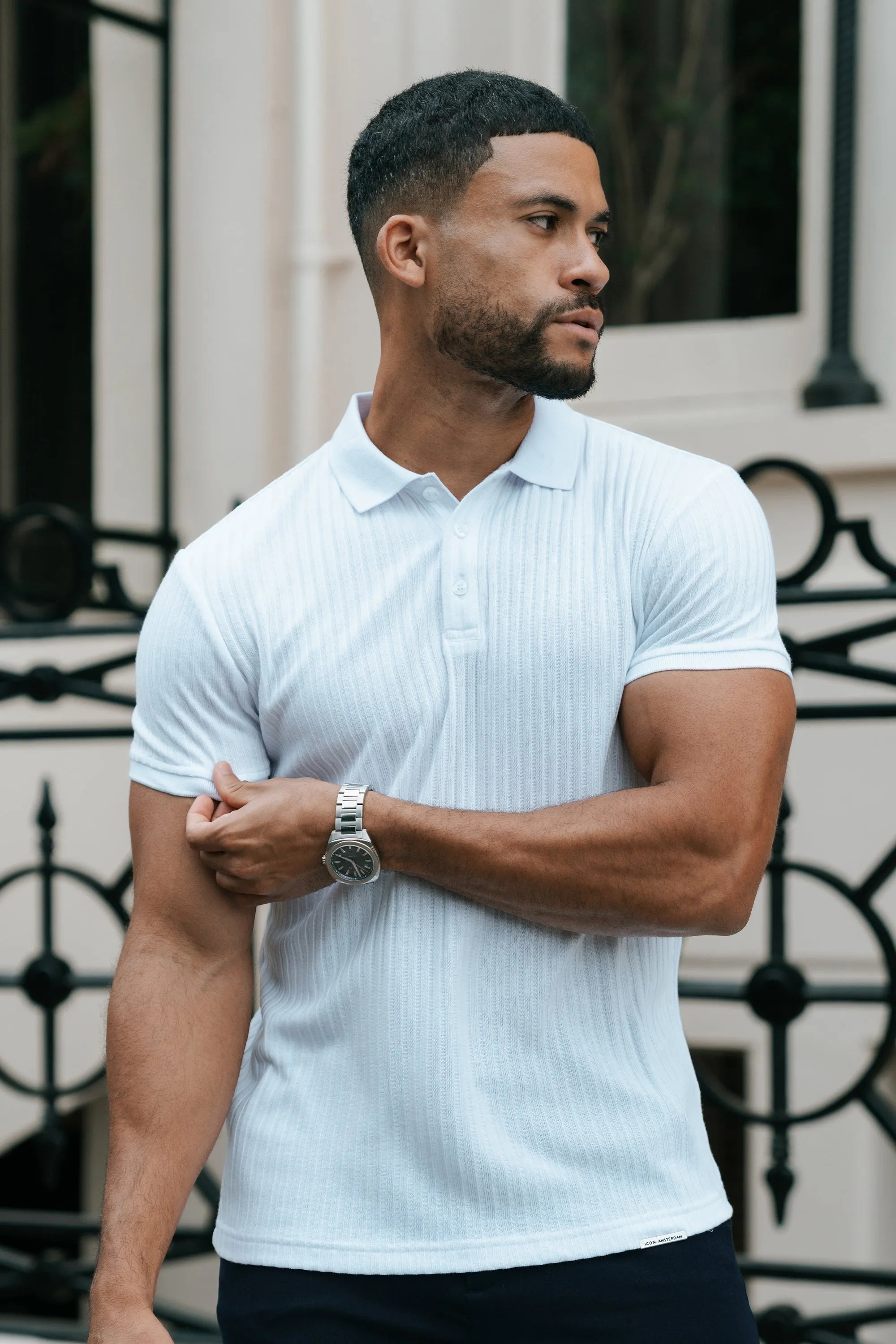 Polo Milano Forth para hombre blanco