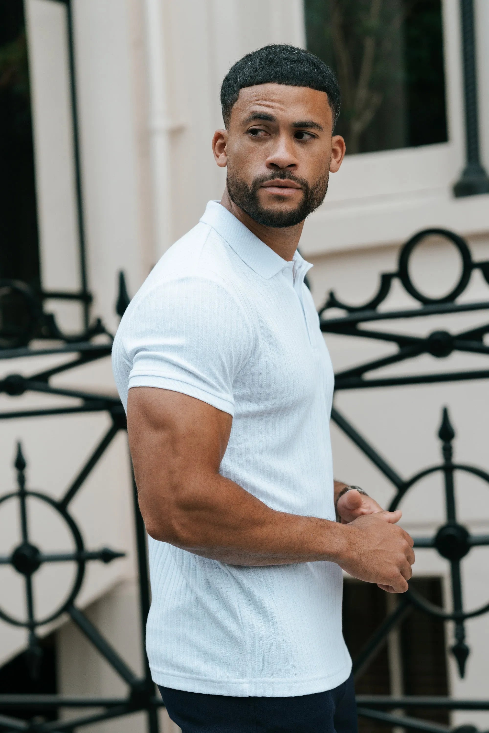 Polo Milano Forth para hombre blanco