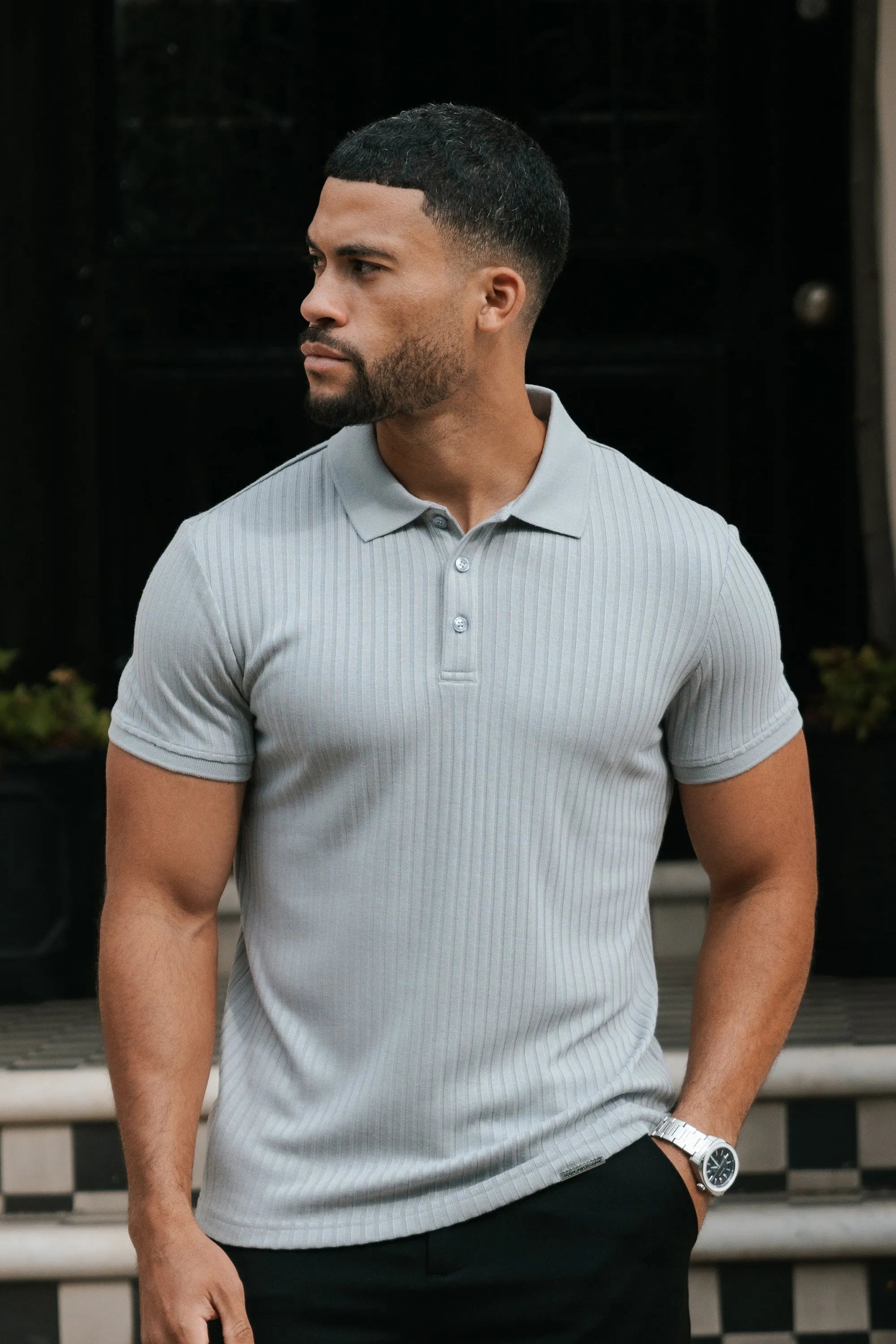 Polo Milano Forth para hombre gris