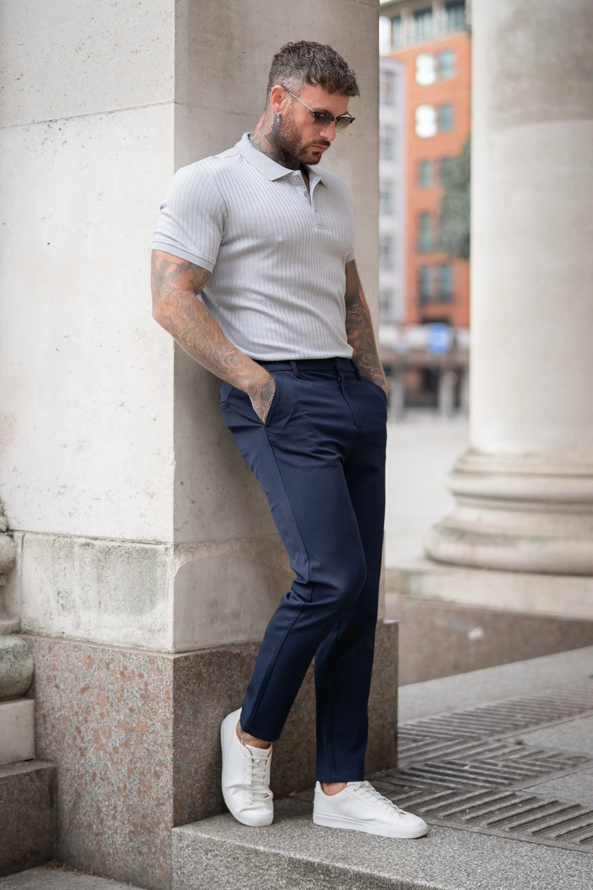Polo Milano Forth para hombre gris