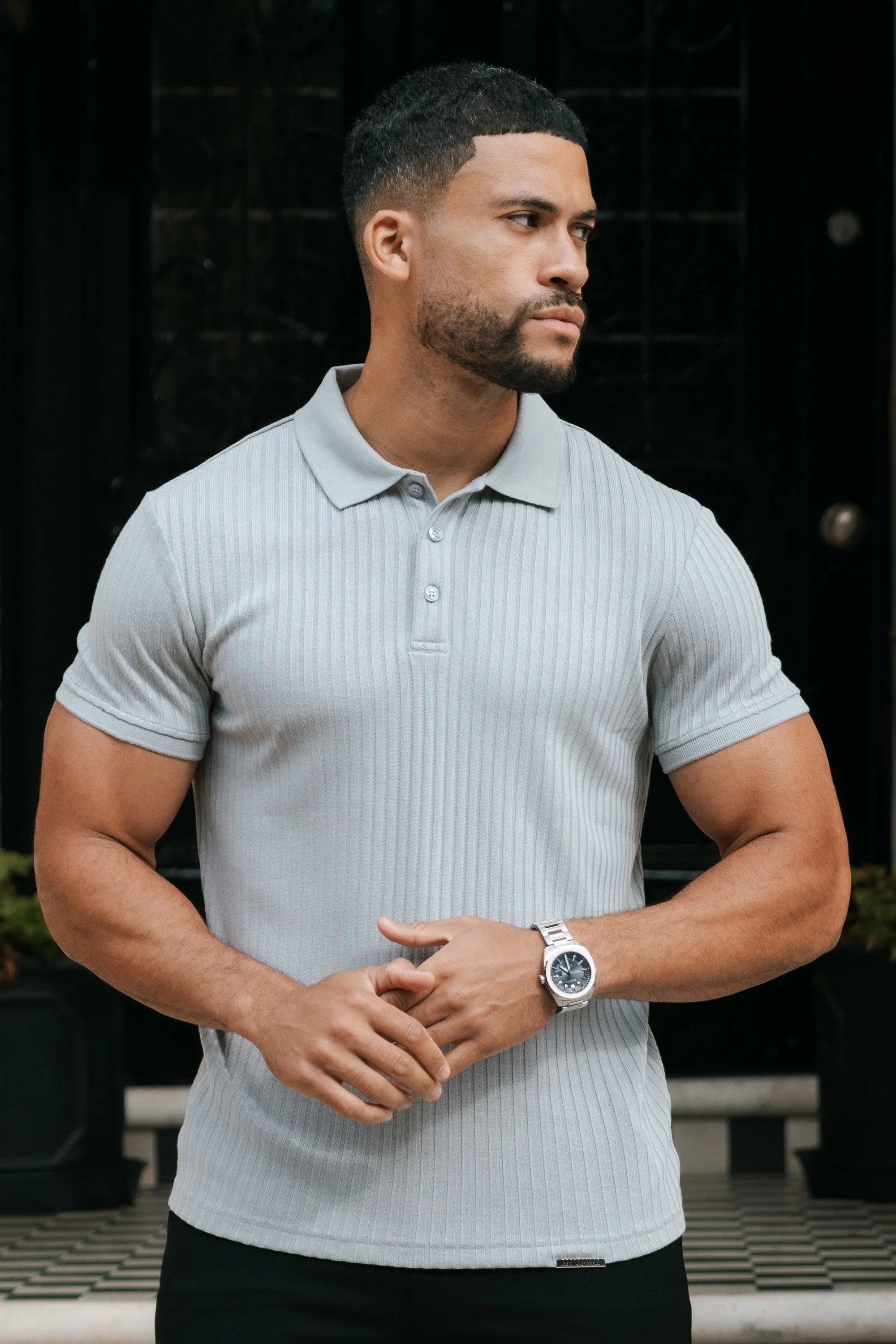 Polo Milano Forth para hombre gris