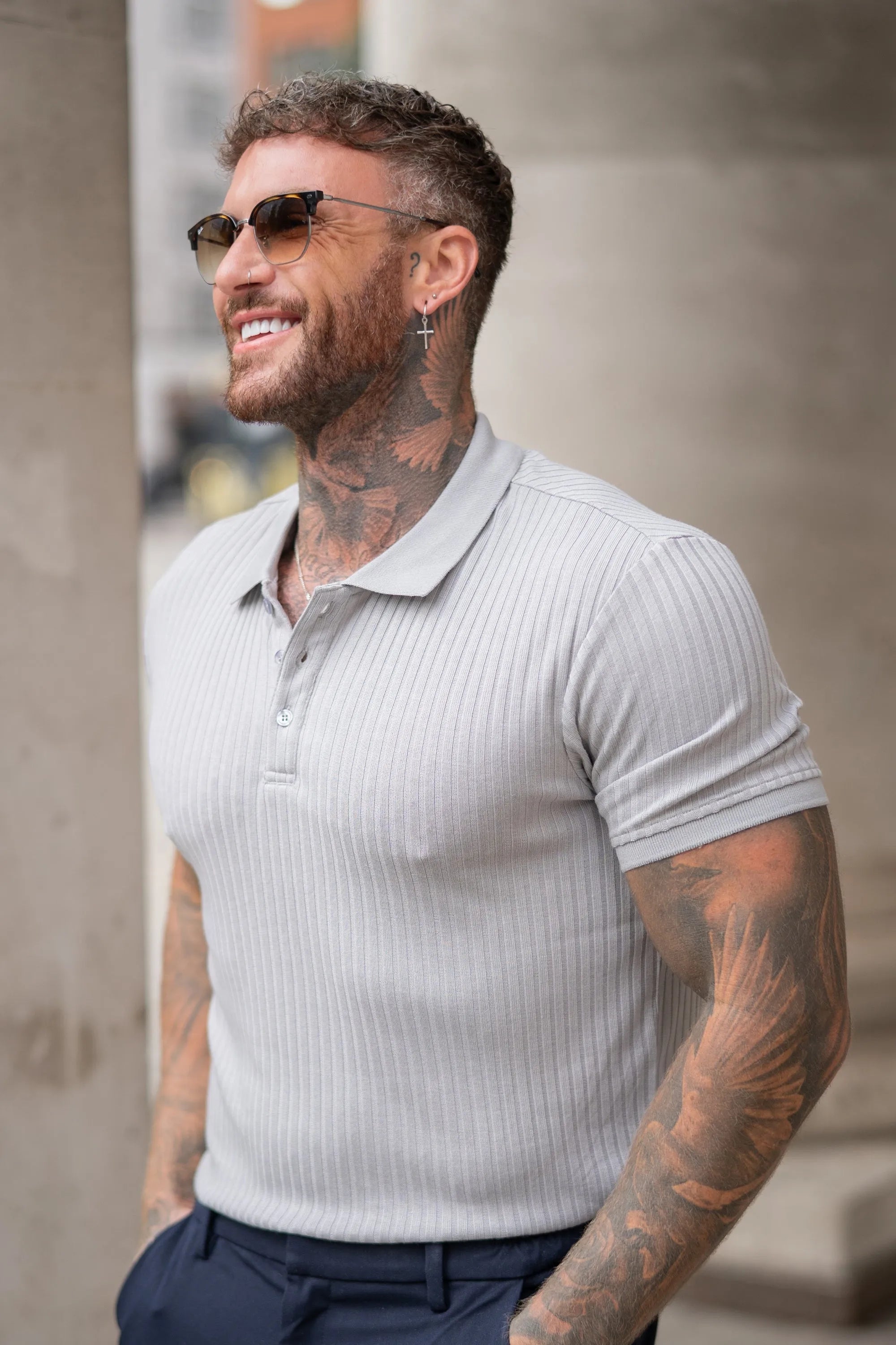 Polo Milano Forth para hombre gris