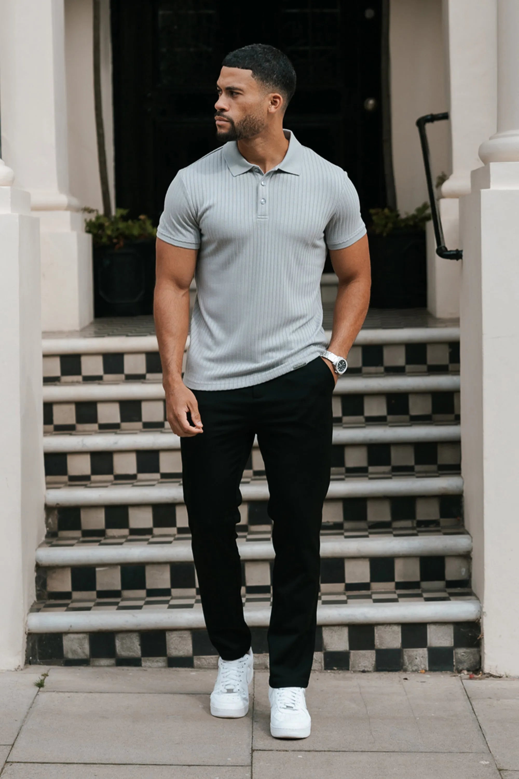 Polo Milano Forth para hombre gris