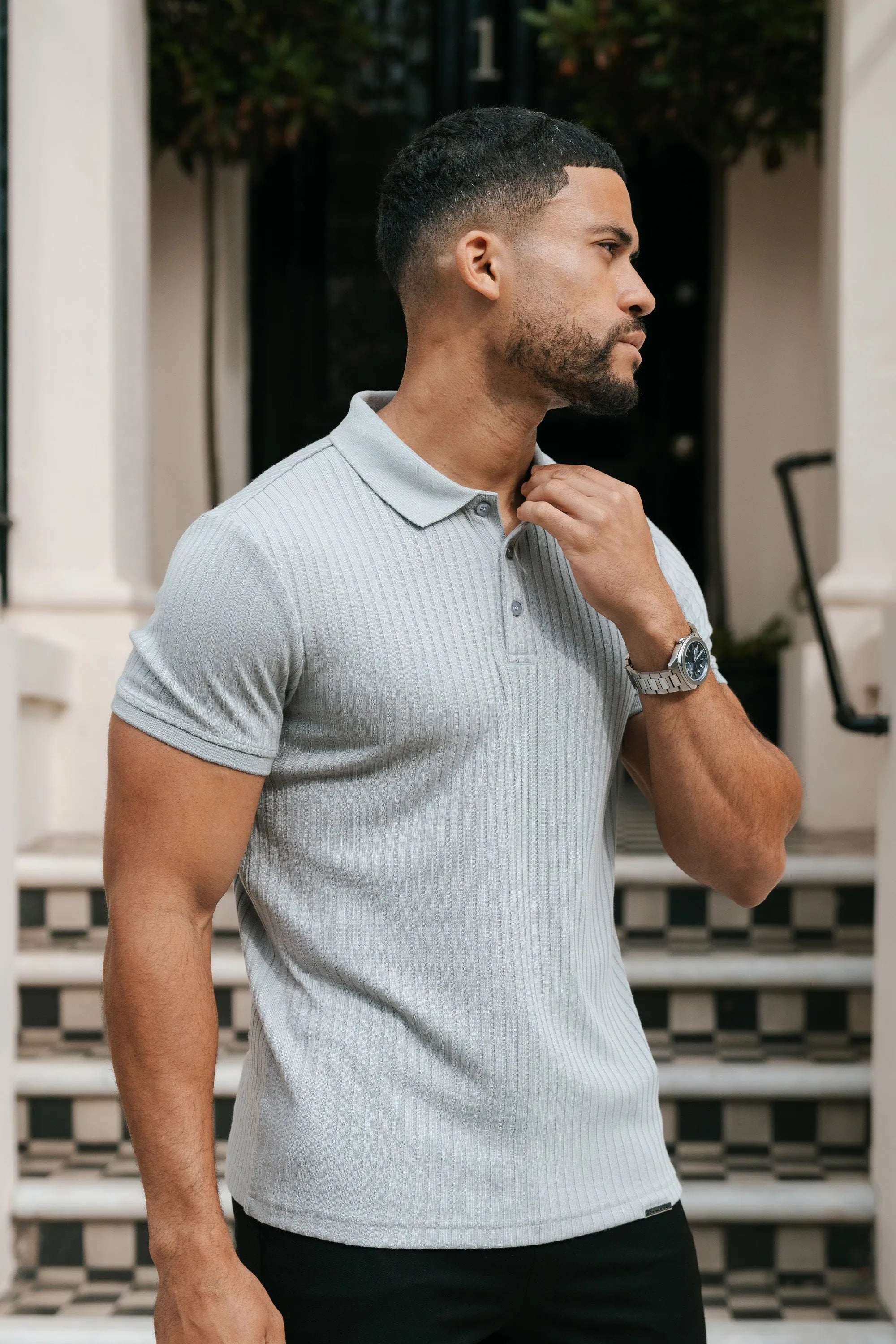 Polo Milano Forth para hombre gris