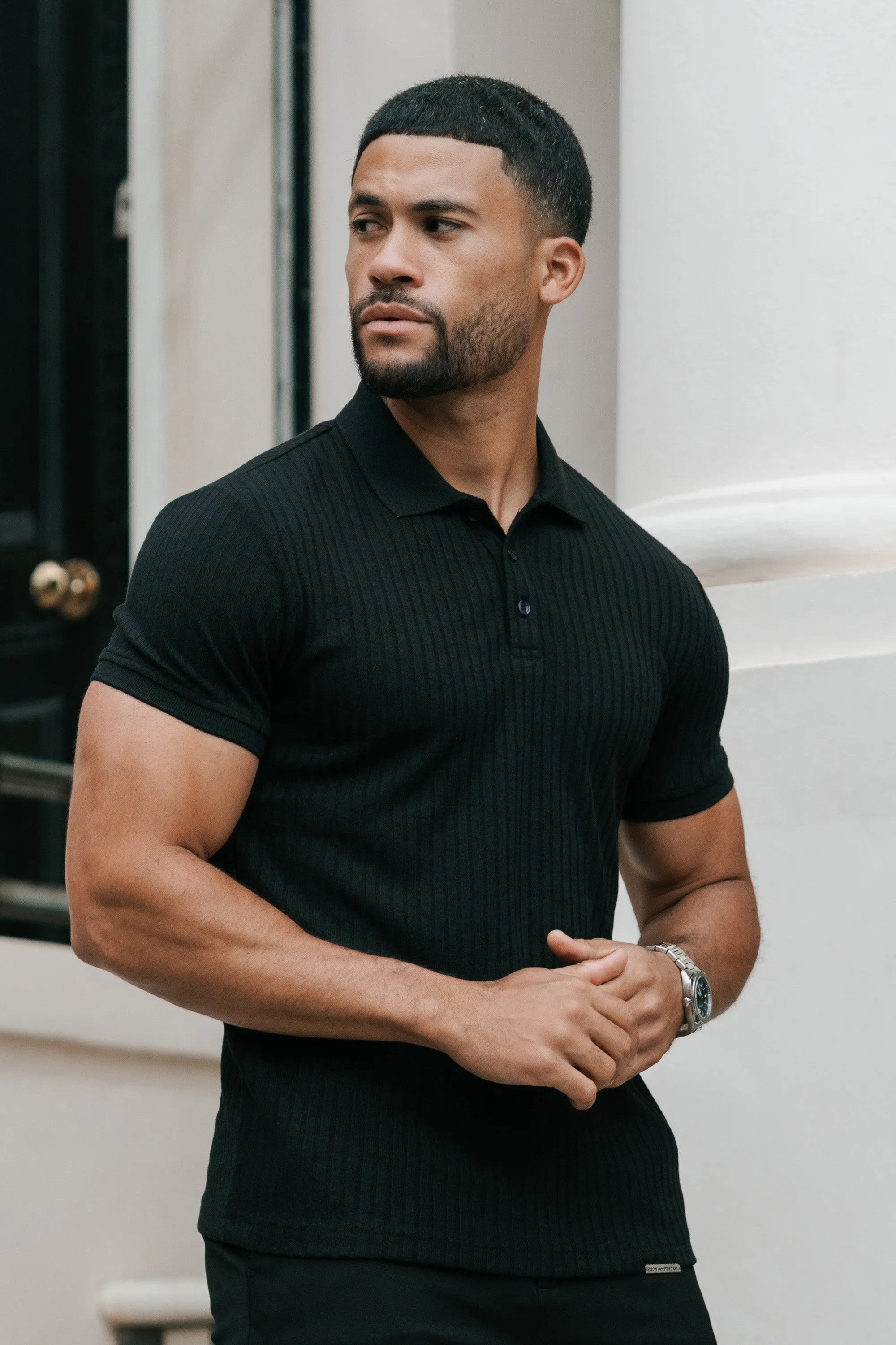 Polo Milano Forth para hombre, color negro