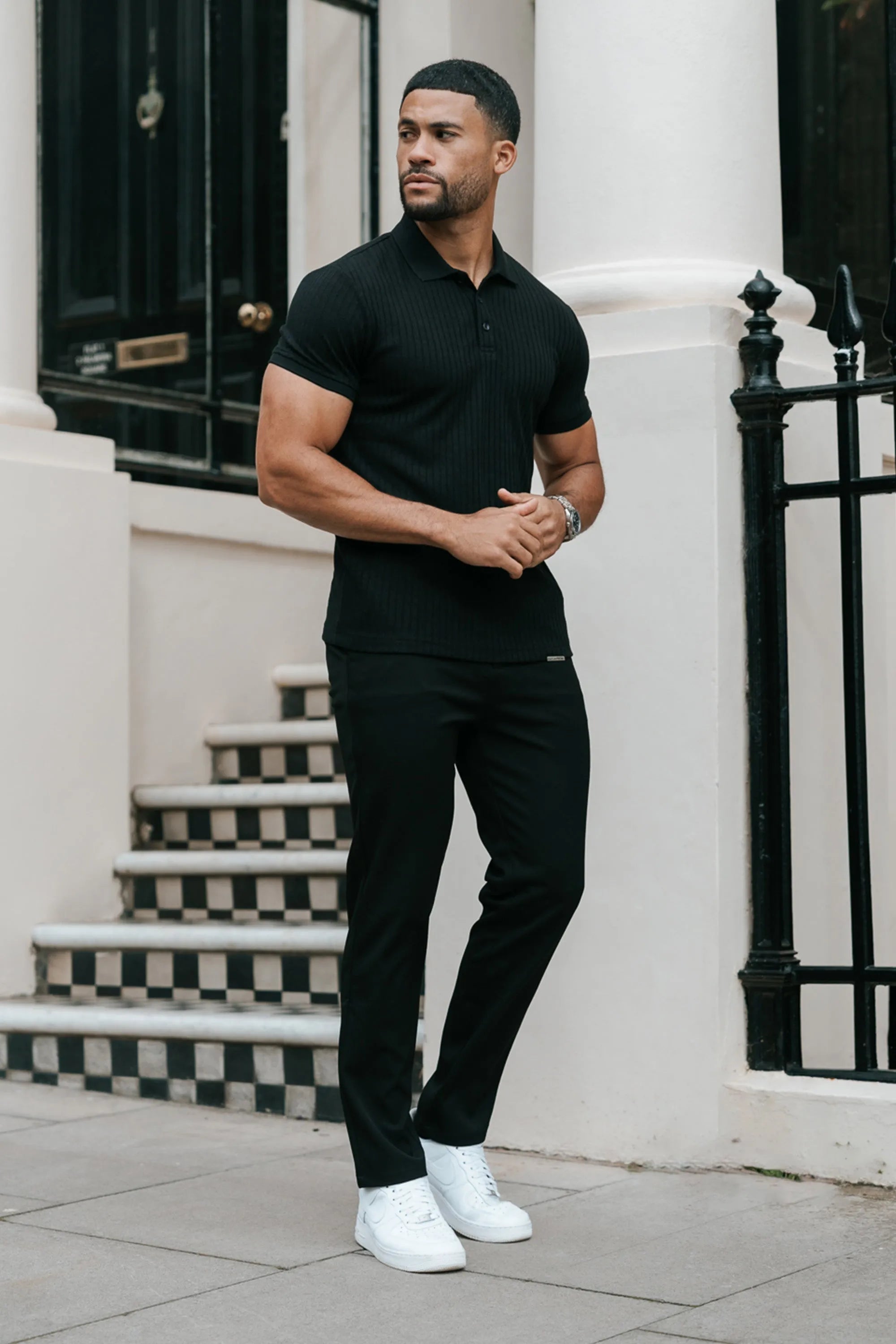 Polo Milano Forth para hombre, color negro