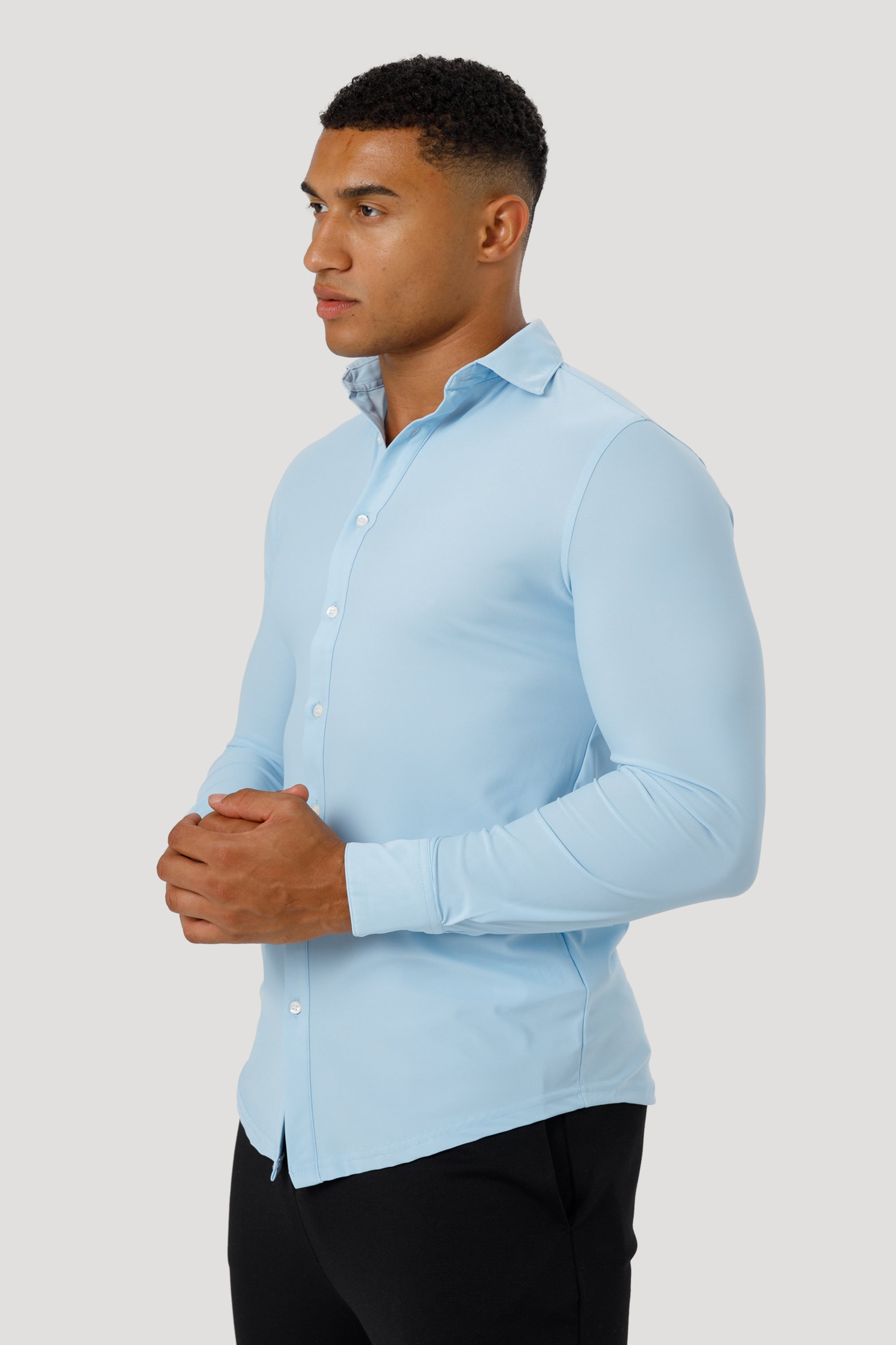 Camisa de vestir azul claro para hombre Forth