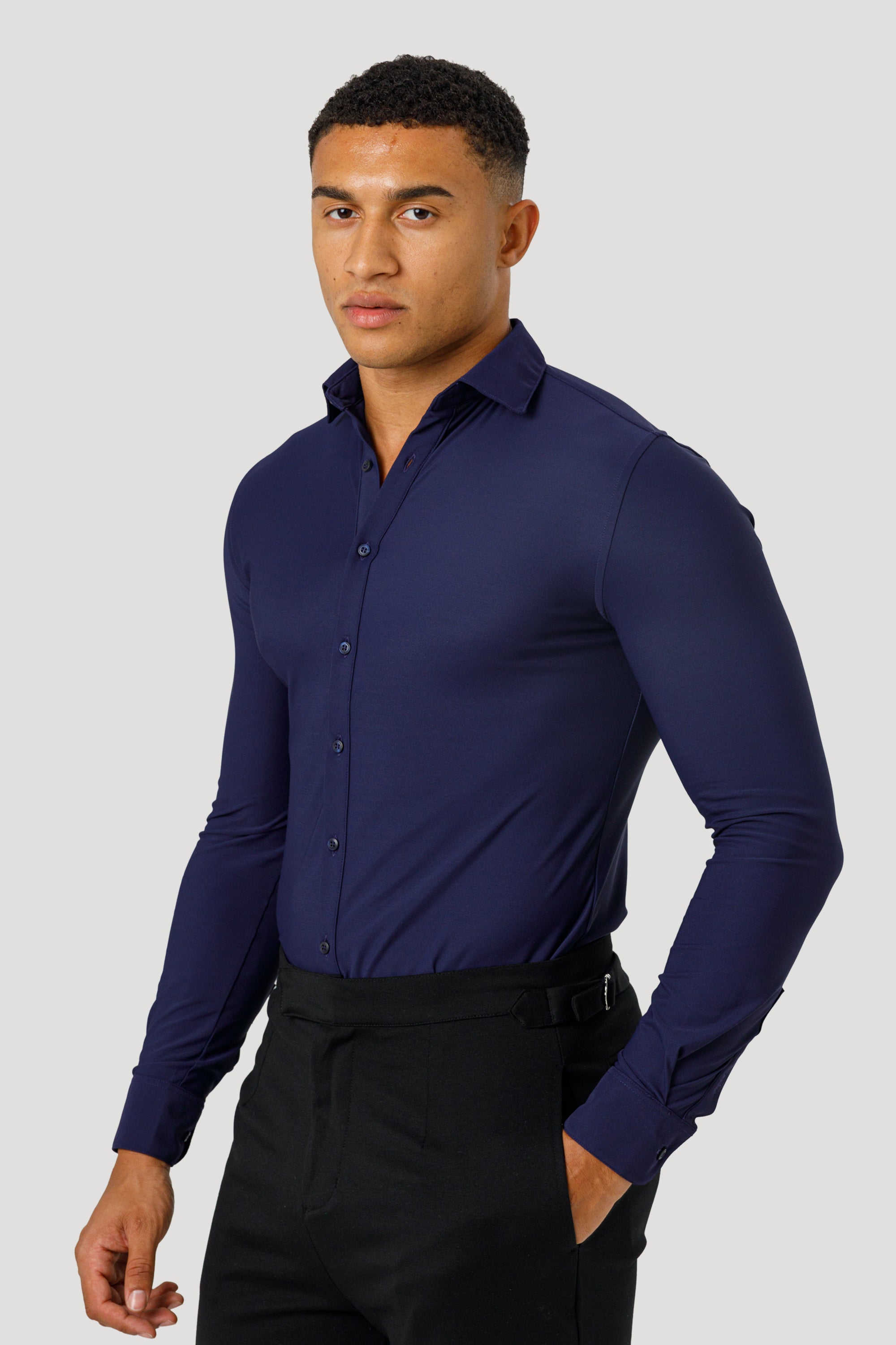 Camisa de vestir azul marino para hombre de Forth