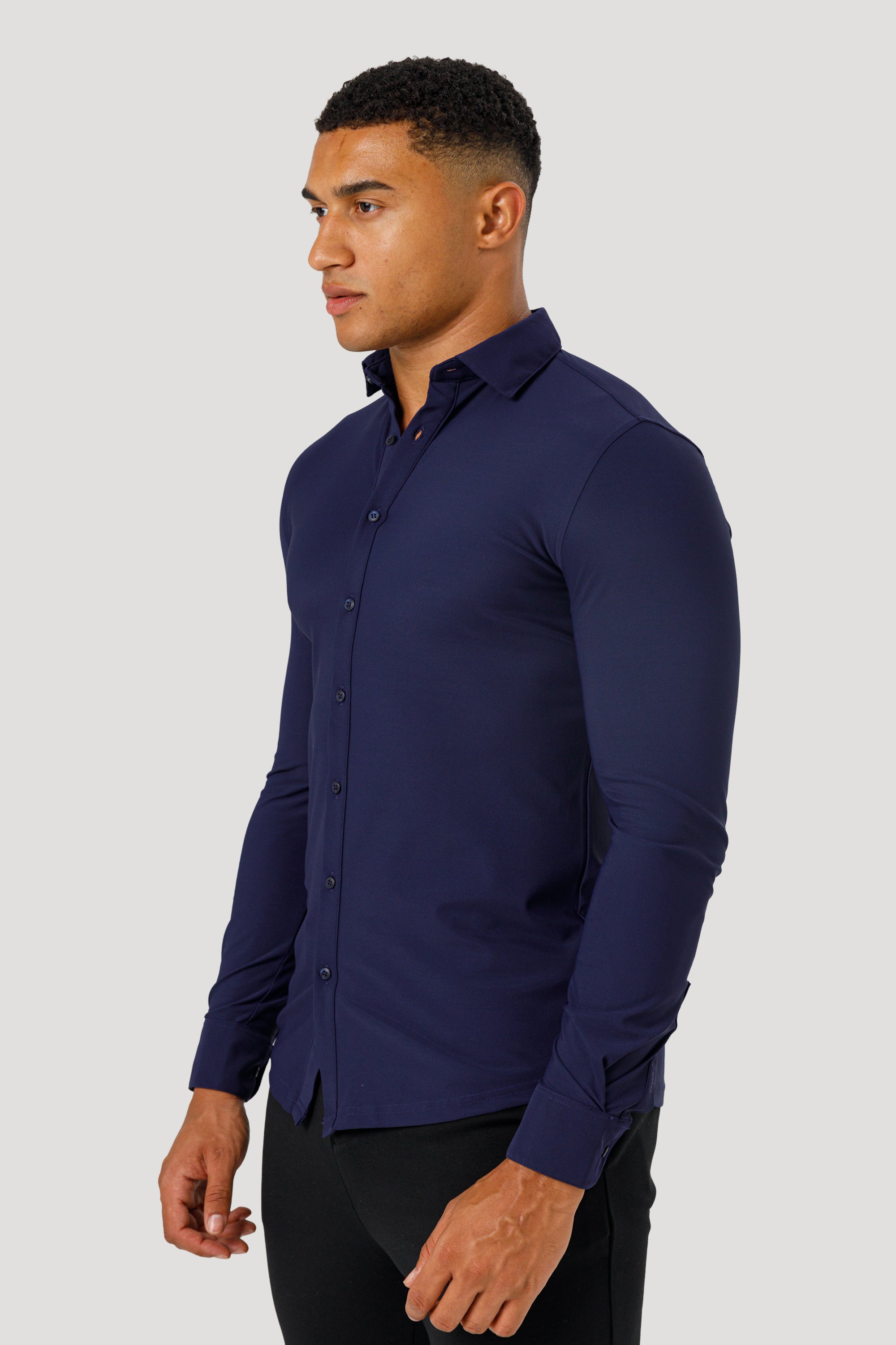 Camisa de vestir azul marino para hombre de Forth