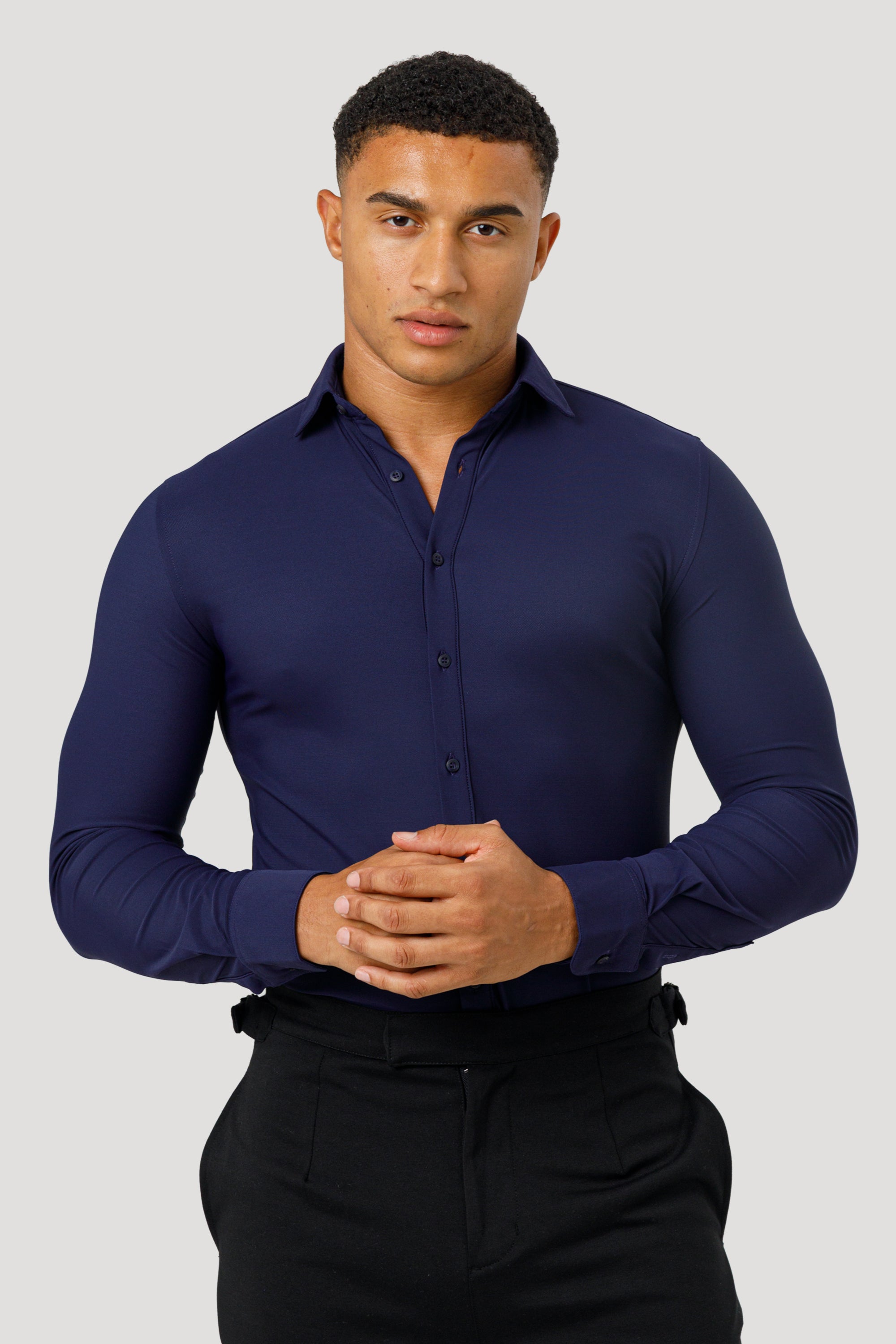 Camisa de vestir azul marino para hombre de Forth