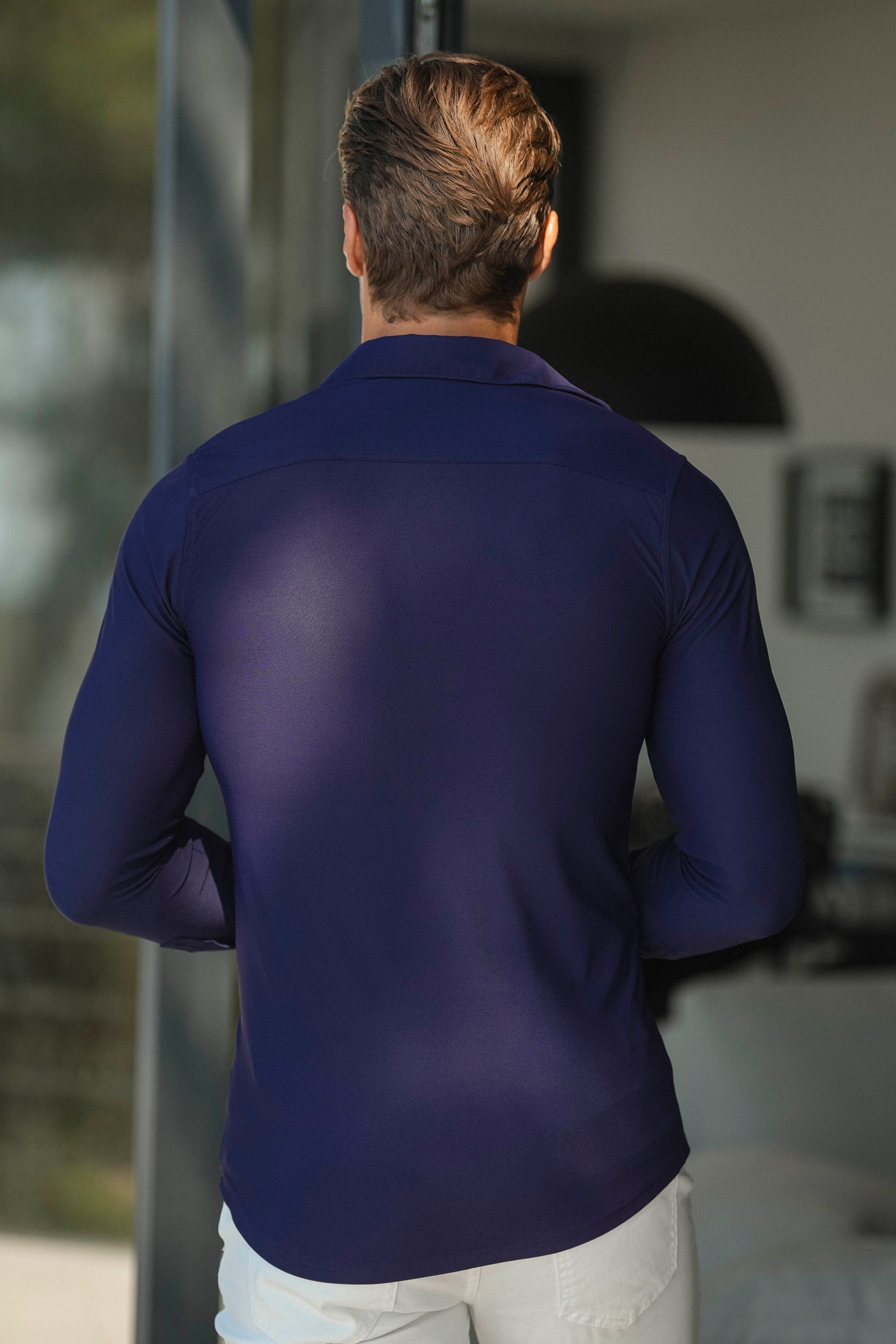 Camisa de vestir azul marino para hombre de Forth