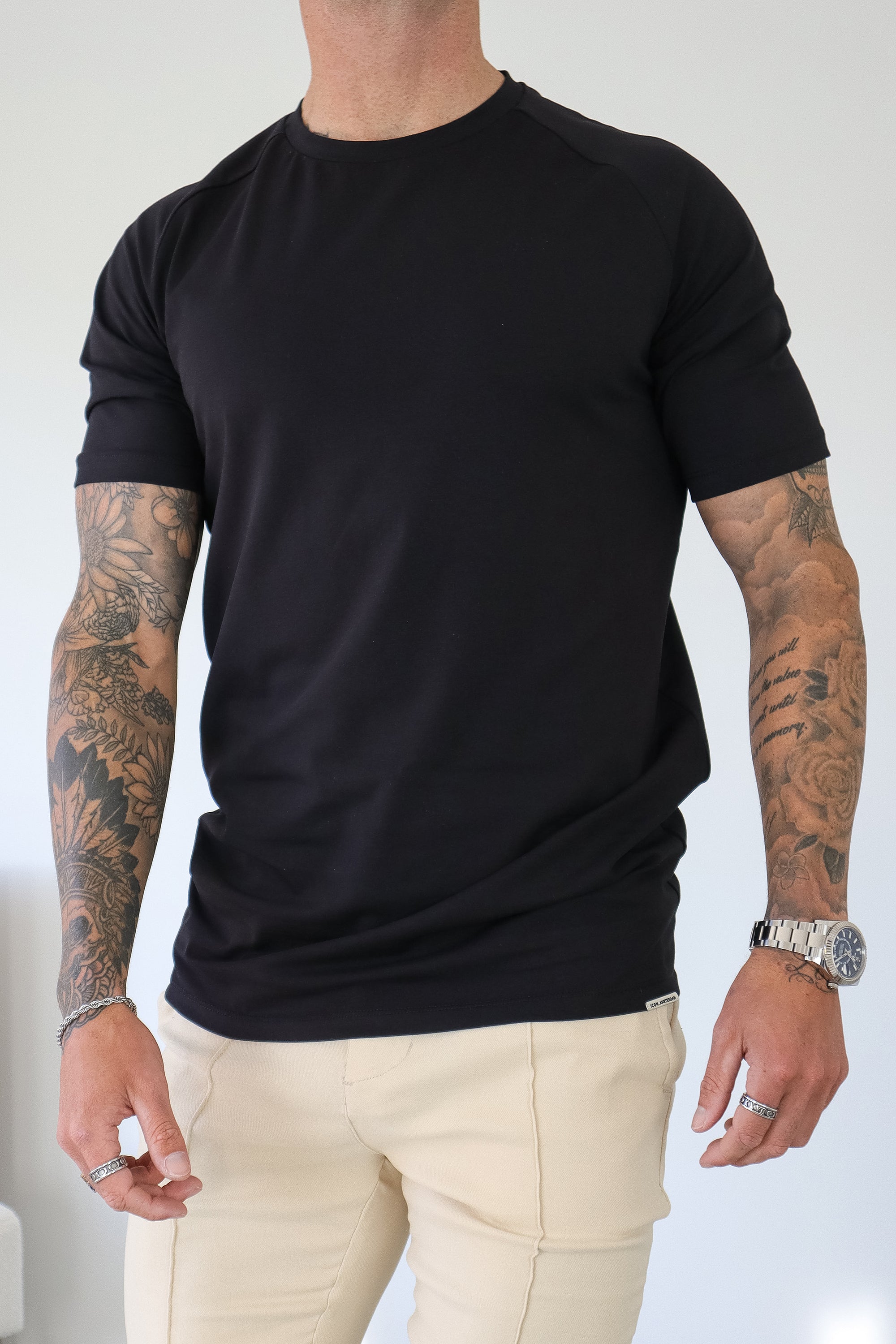 Camiseta negra Forth para hombre