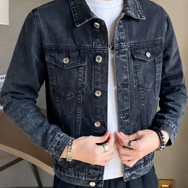 Chaqueta vaquera con botones para hombre Forth