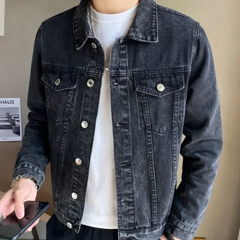 Chaqueta vaquera con botones para hombre Forth