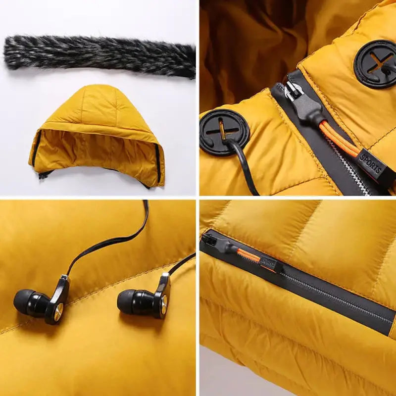 Chaqueta acolchada con capucha y forro para hombre de Forth