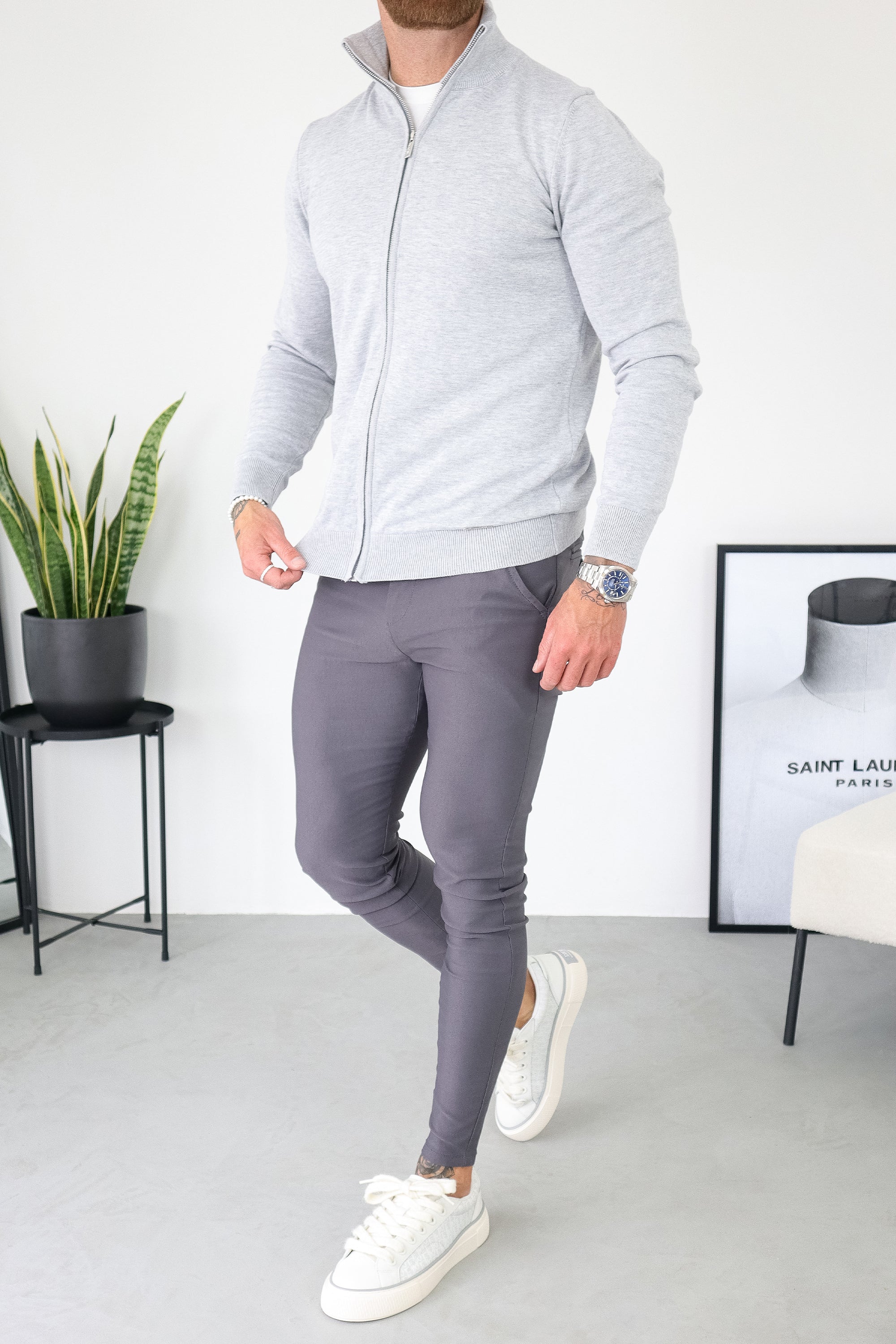 Chaqueta casual Positano Forth para hombre gris