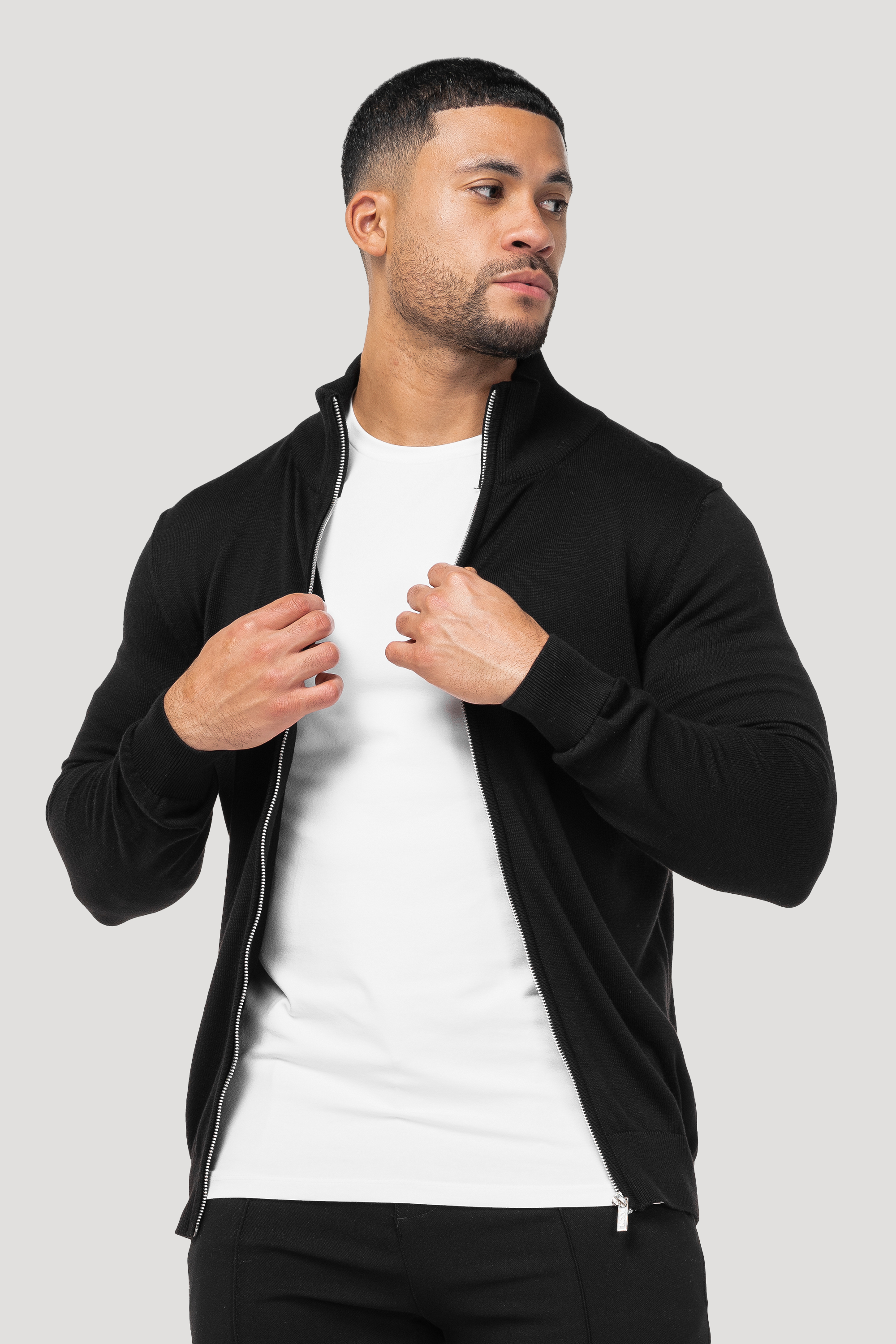 Chaqueta casual Positano Forth para hombre, color negro
