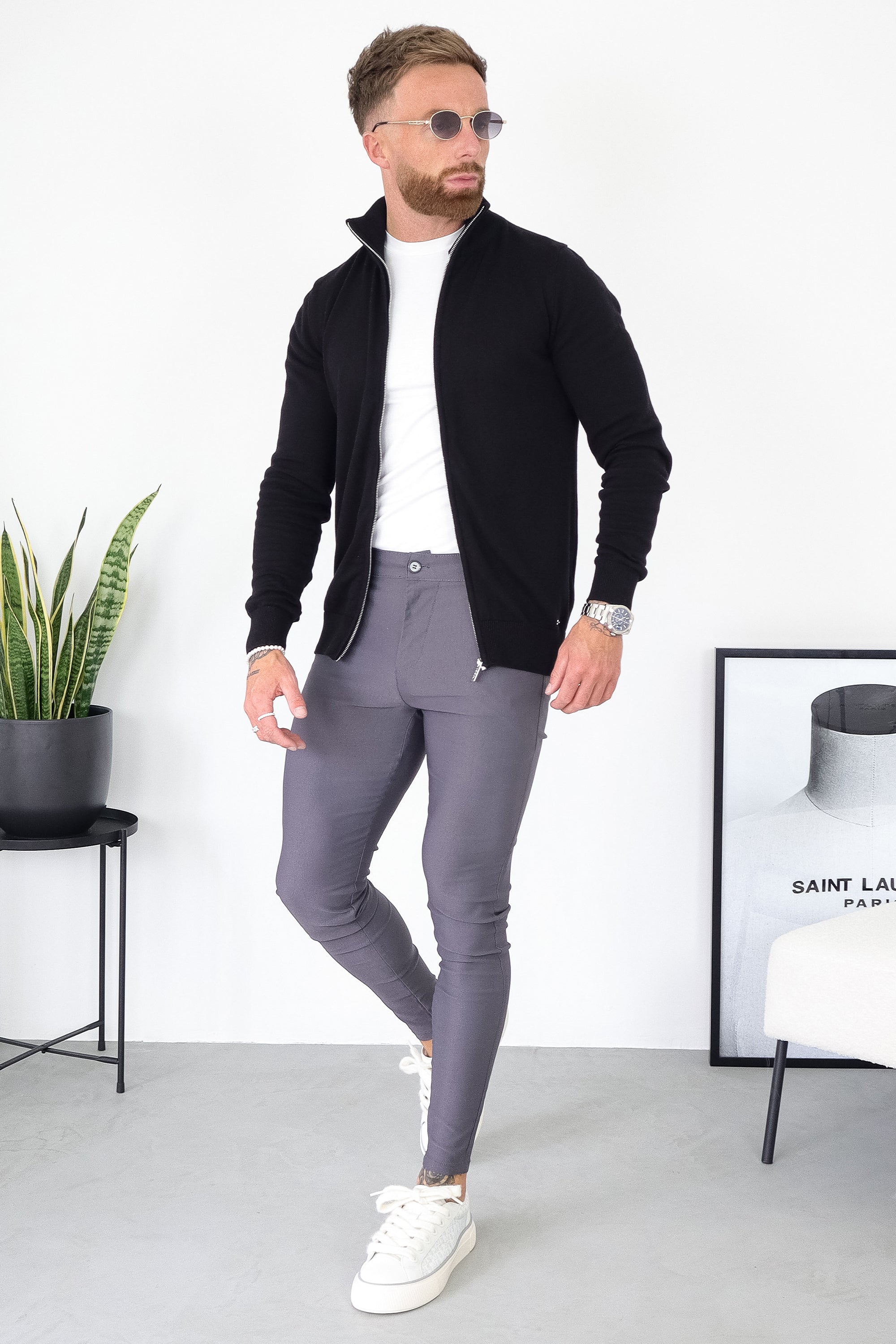 Chaqueta casual Positano Forth para hombre, color negro