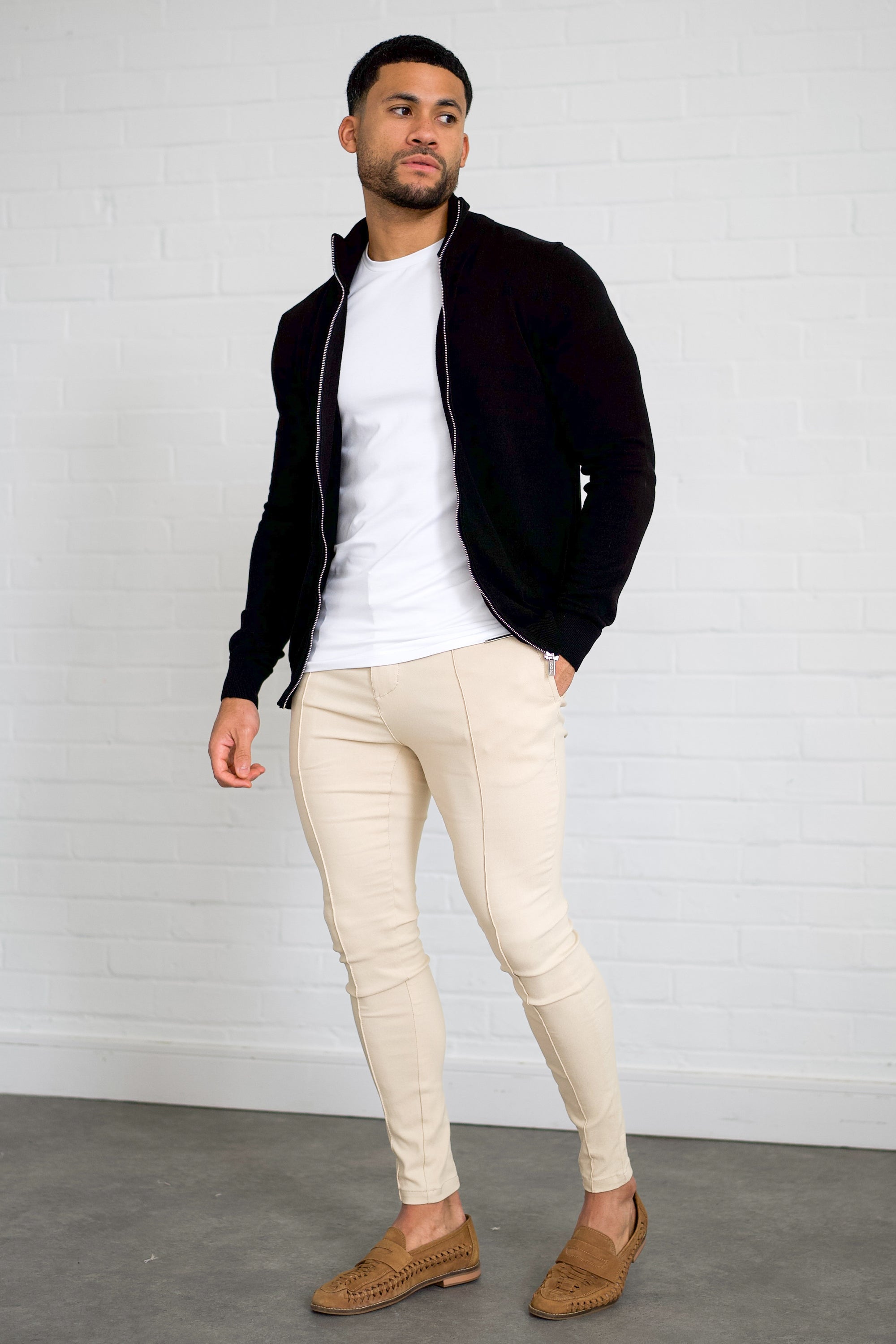 Chaqueta casual Positano Forth para hombre, color negro