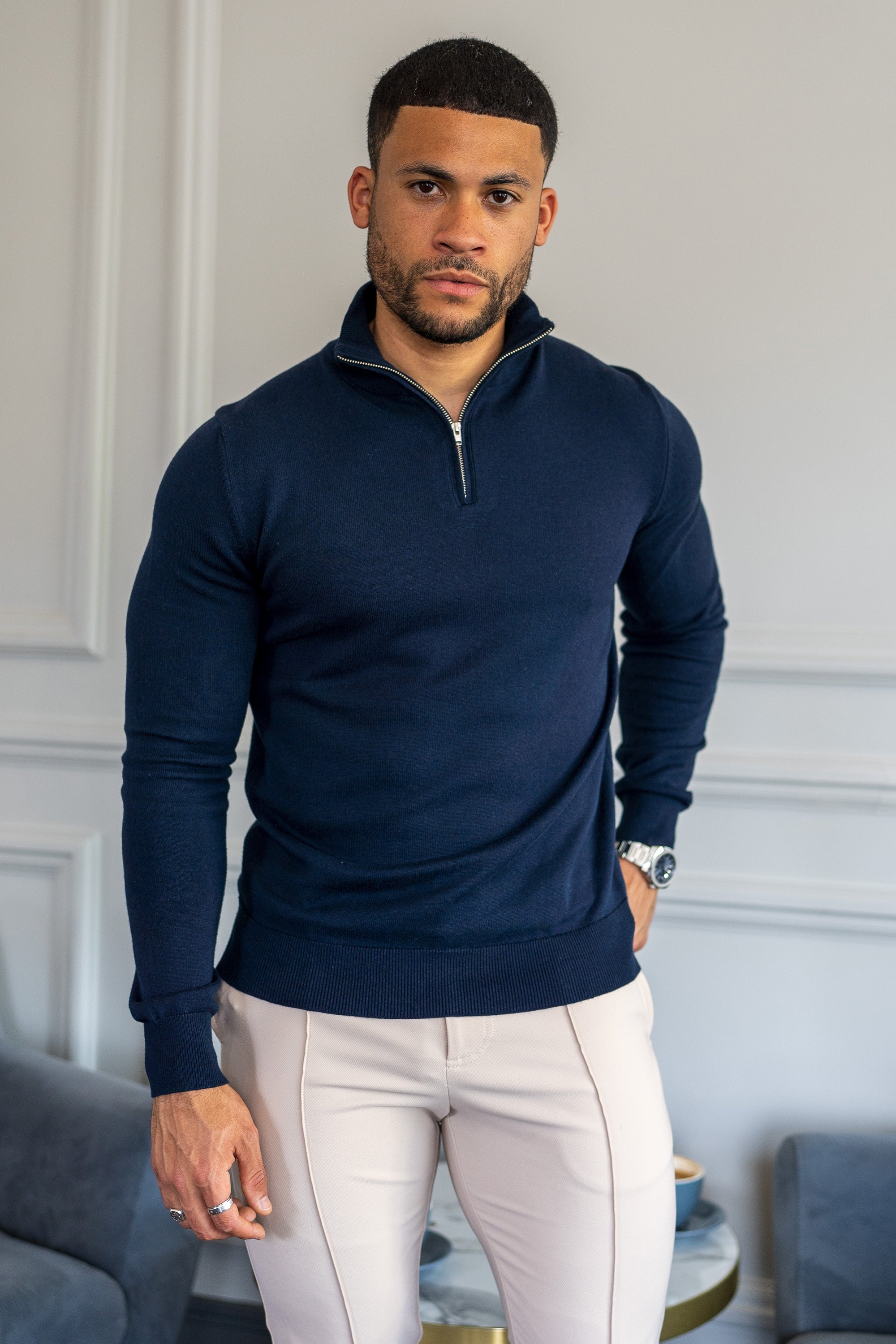 Suéter de punto de merino de cuello alto Forth