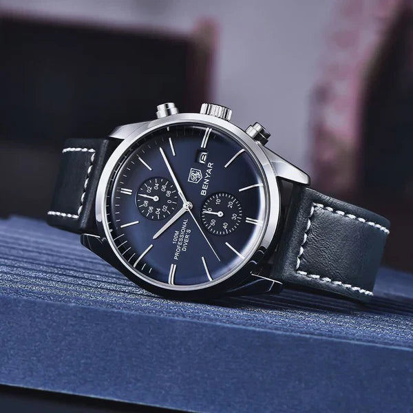 Reloj Poedagar Majestic para hombre | Correa de piel Majestic