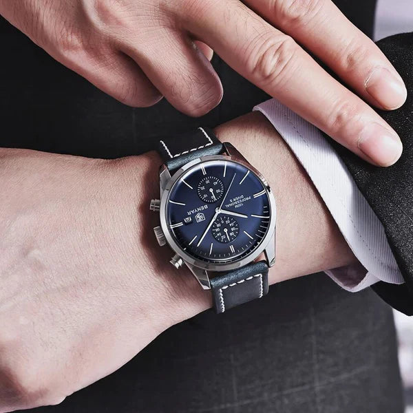 Reloj Poedagar Majestic para hombre | Correa de piel Majestic