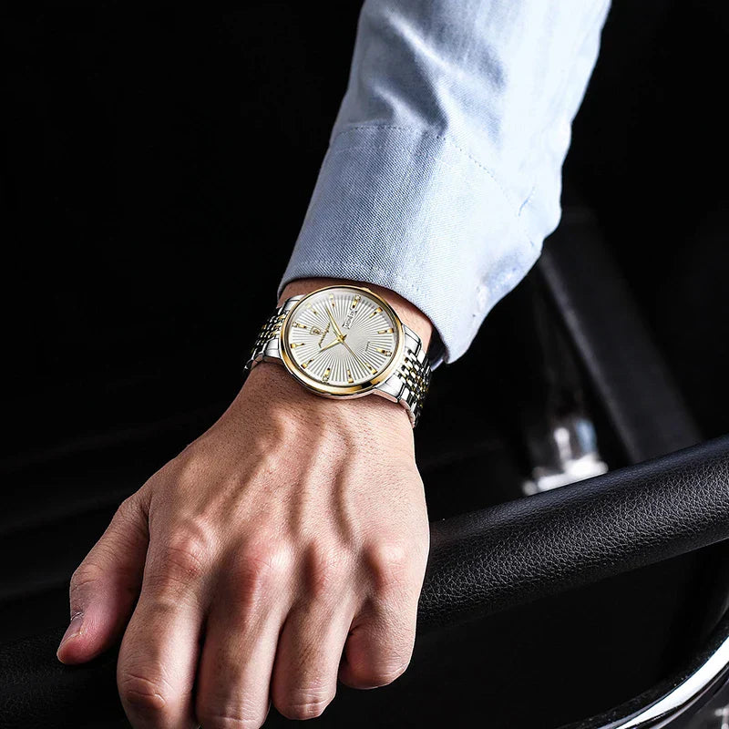 Reloj Poedagar Tempus para hombre | Pulsera de acero